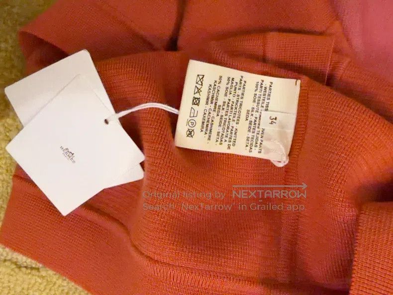 Hermes Hermes Watermelon Red Underwear - Cashmere and Silk Blend Size XXS / US 00 / IT 34 - 3 Thumbnail