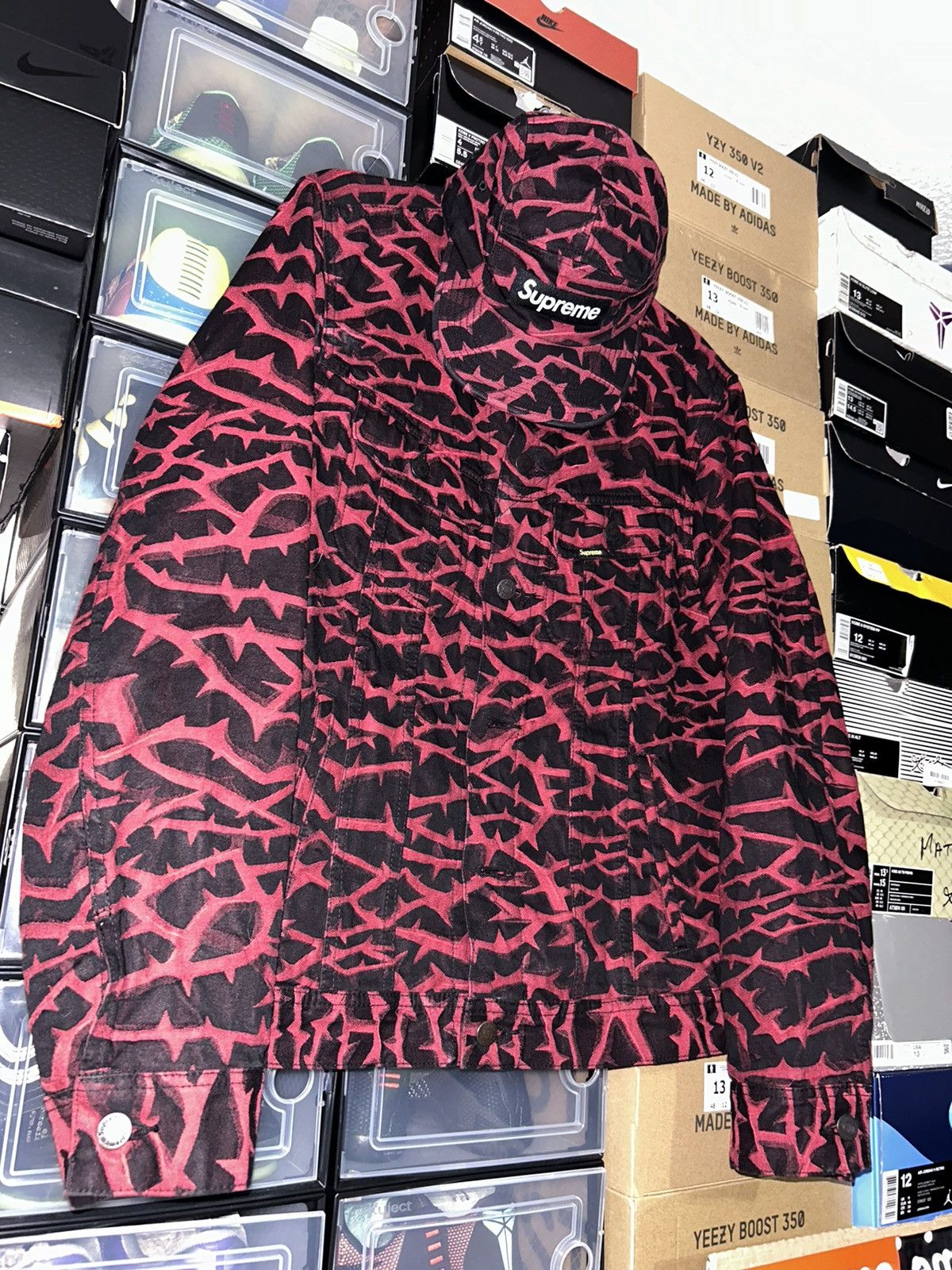 Supreme BUNDLE Supreme Thorn Trucker Jacket & MATCHING HAT FW18 NEW Size US M / EU 48-50 / 2 - 2 Thumbnail