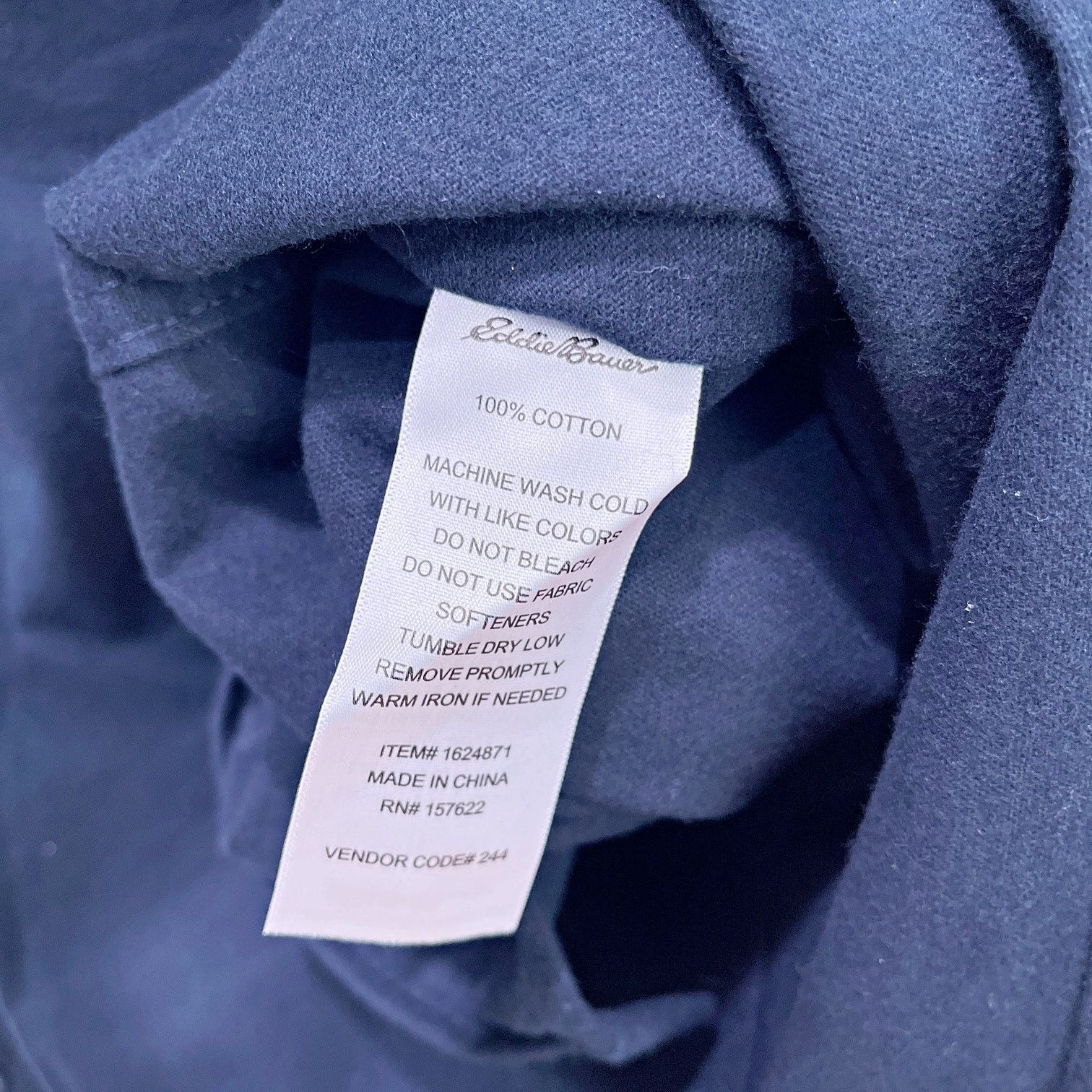 Eddie Bauer Eddie Bauer Double Brushed Chamois Shirt Blue Mens Medium Size US M / EU 48-50 / 2 - 8 Thumbnail