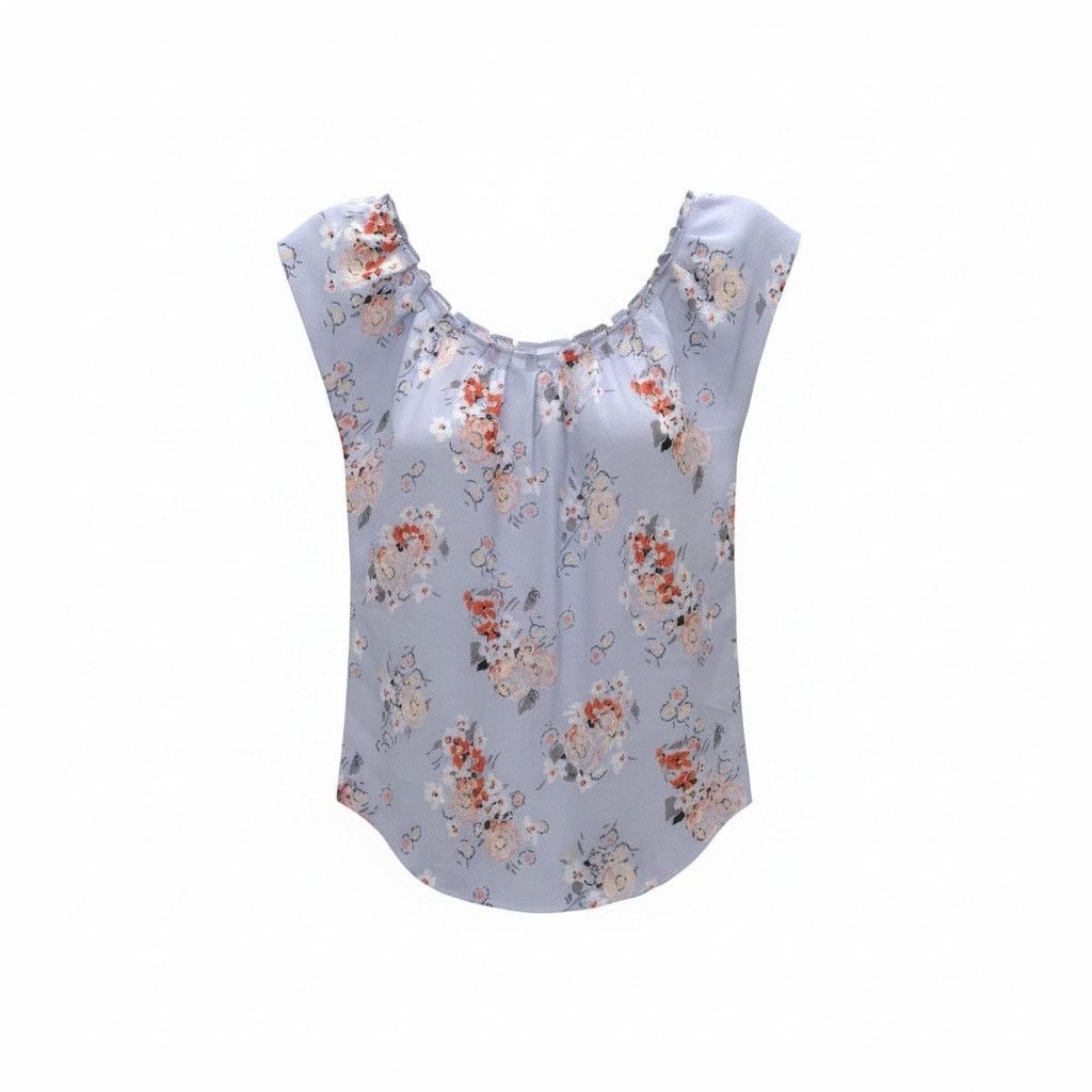 Lauren Conrad Lauren Conrad Women’s XS Lavender Floral Sleeveless Blouse Size XS / US 0-2 / IT 36-38 - 1 Thumbnail