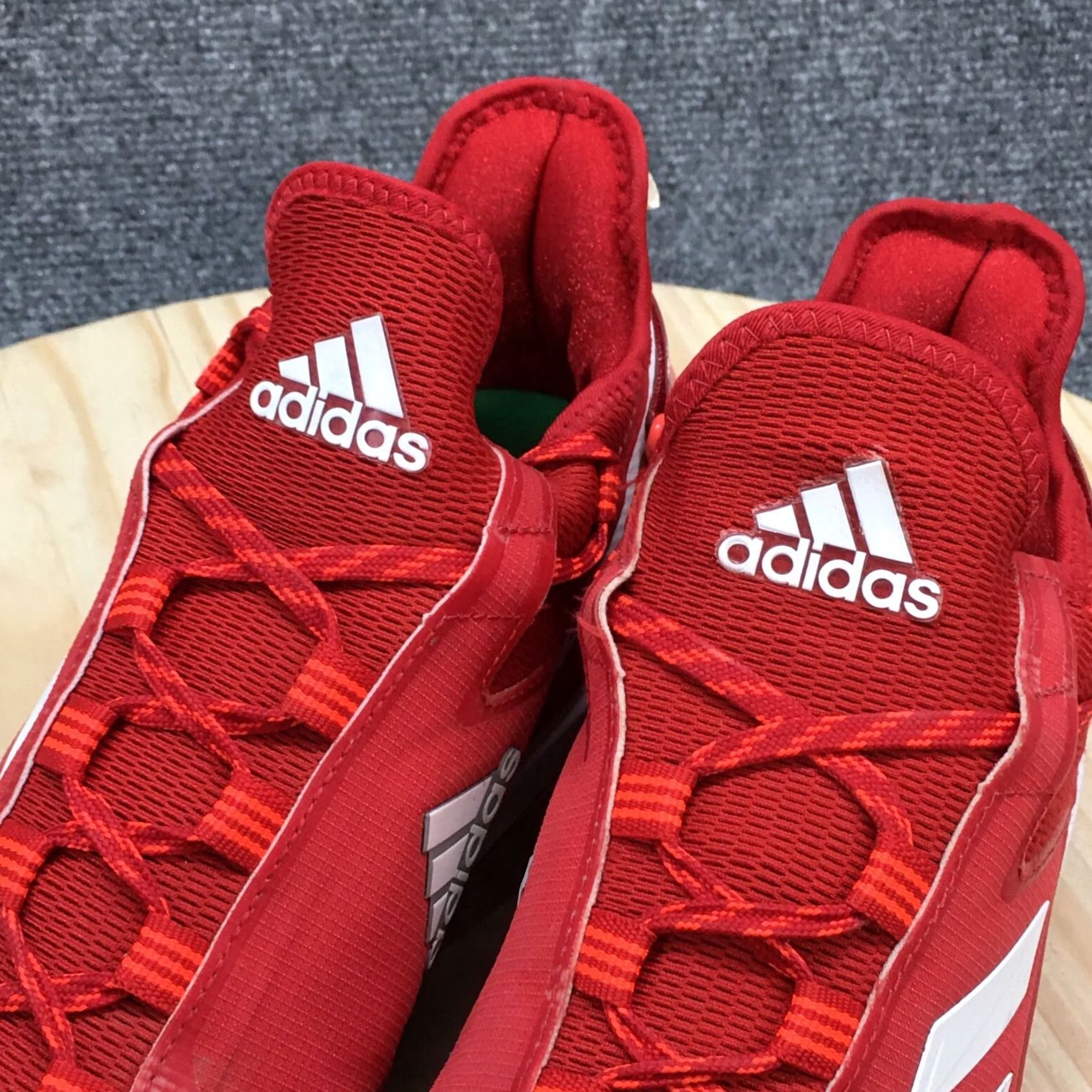Adidas Adidas Sneaker Mens 12.5 Red Icon Boost Athletic Basketball Laced Up FY4442 Nike? Size US 13 / EU 46 - 4 Thumbnail