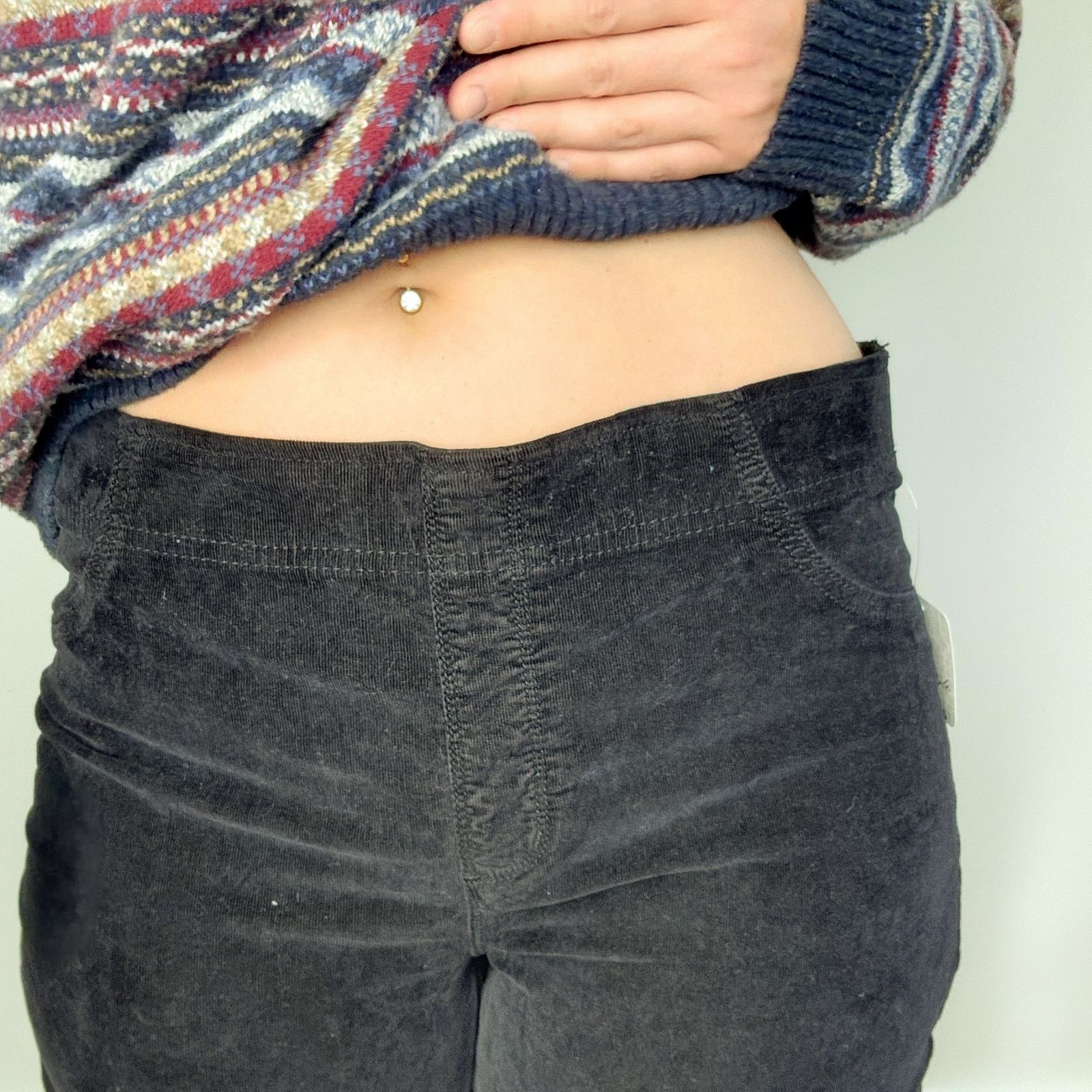 Free People Free People Pull On Black Corduroy Stretch Flares 34 NWT Size 34" / US 12 / IT 48 - 4 Thumbnail