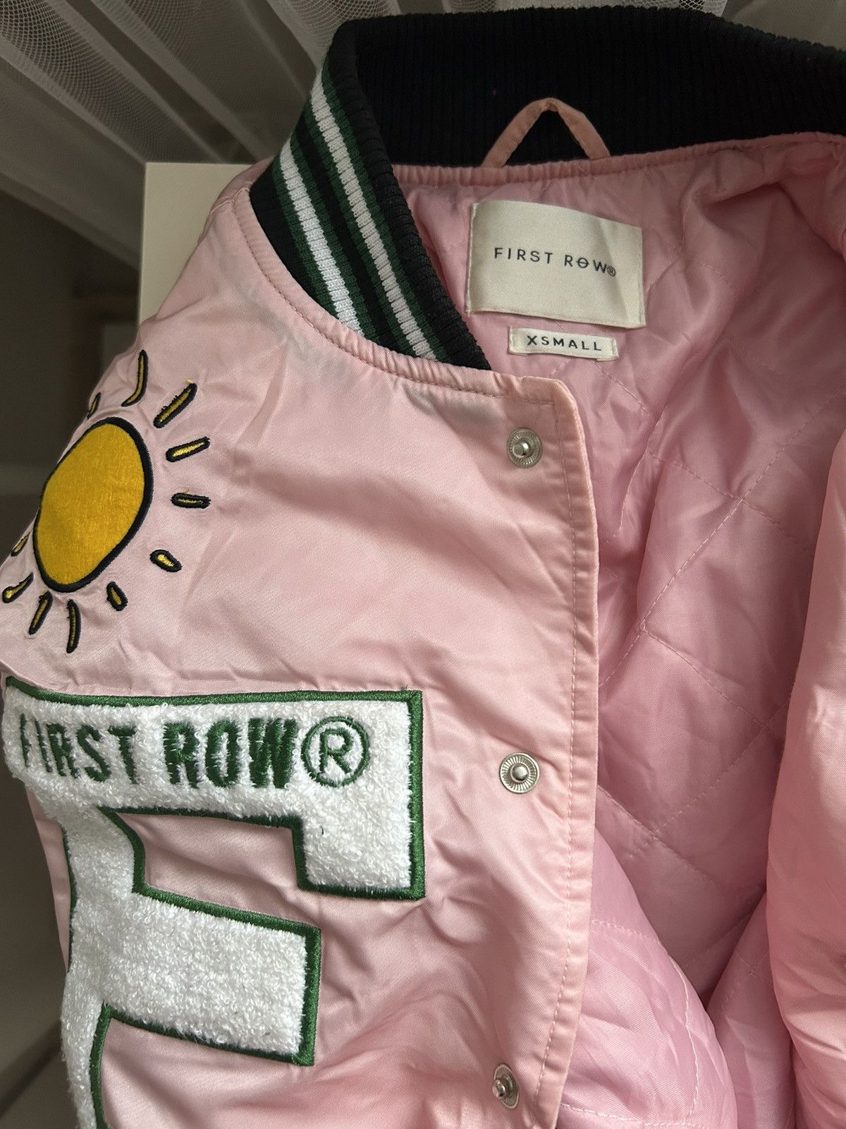 First MFG Co. varsity bomber jacket pink trend embroided Size XS / US 0-2 / IT 36-38 - 3 Thumbnail