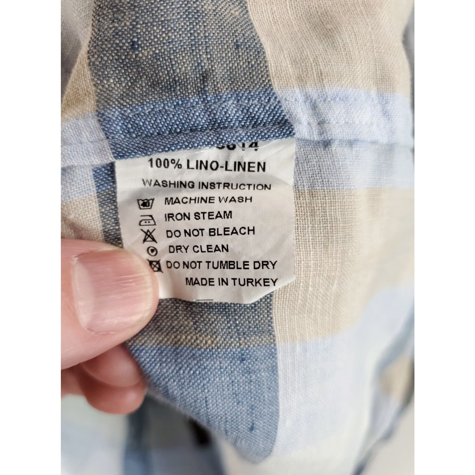 Billy Reid Billy Reid Button-Up Shirt 100% Linen Blue Tan Plaid Mens M Long Sleeve Size US M / EU 48-50 / 2 - 3 Thumbnail