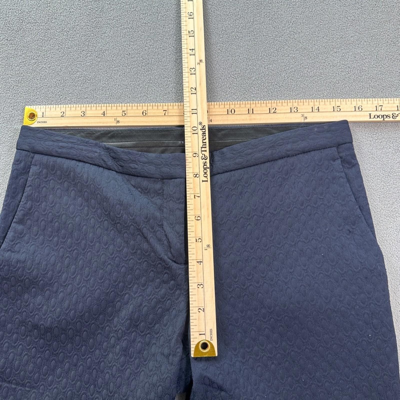 Theory Theory Pants Womens 6 Navy Cropped Trousers MADE IN USA Size 28" / US 6 / IT 42 - 3 Thumbnail