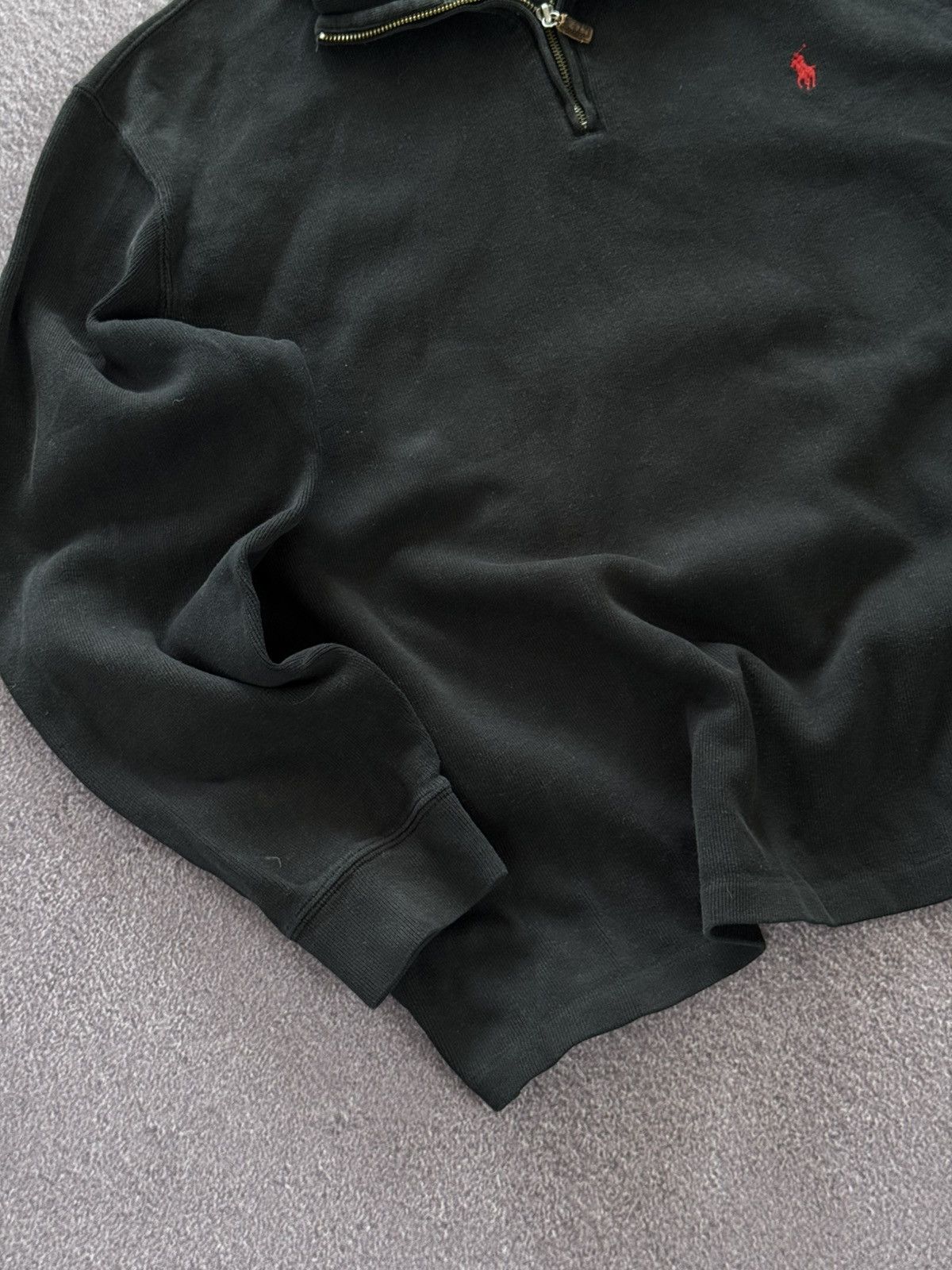 Polo Ralph Lauren Vintage Polo Ralph Lauren Distressed 1/3 Zip Sweater Size US XXL / EU 58 / 5 - 7 Thumbnail