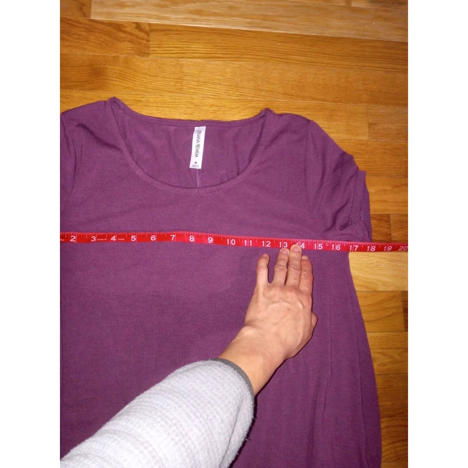 Vintage Zenana Premium Womens Tunic Style Pull Over Blouse Purple MED Short Sleeve Crew Neck Casual Sleeve Size M / US 6-8 / IT 42-44 - 7 Thumbnail