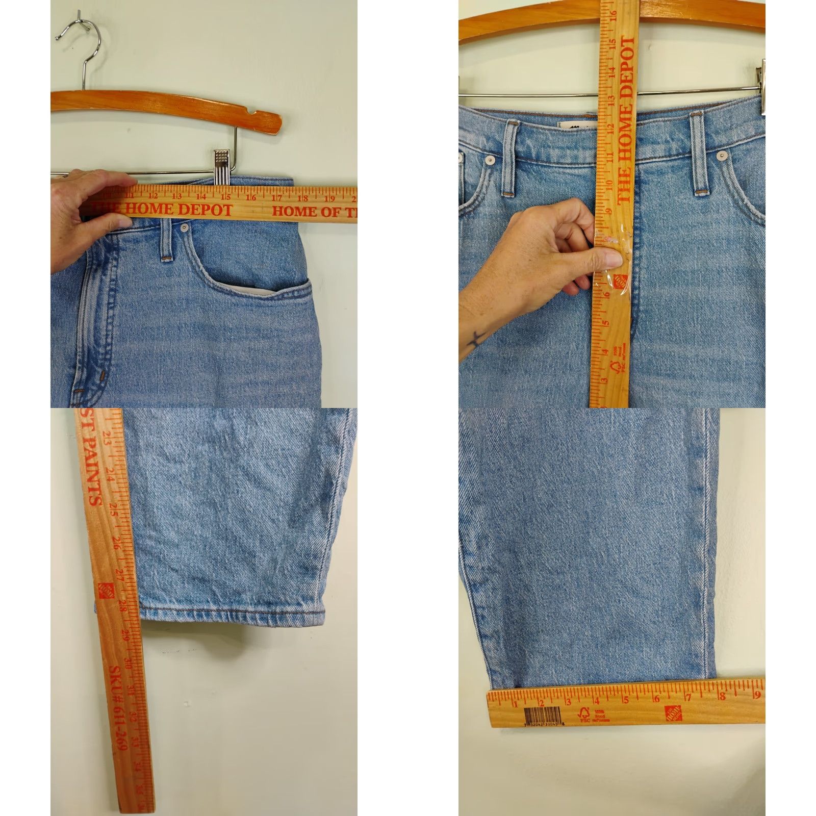 Madewell VINTAGE Madewell The Perfect Vintage Straight Jean Womens Actual Size 35x29 Size 24" / US 00 / IT 34 - 8 Thumbnail