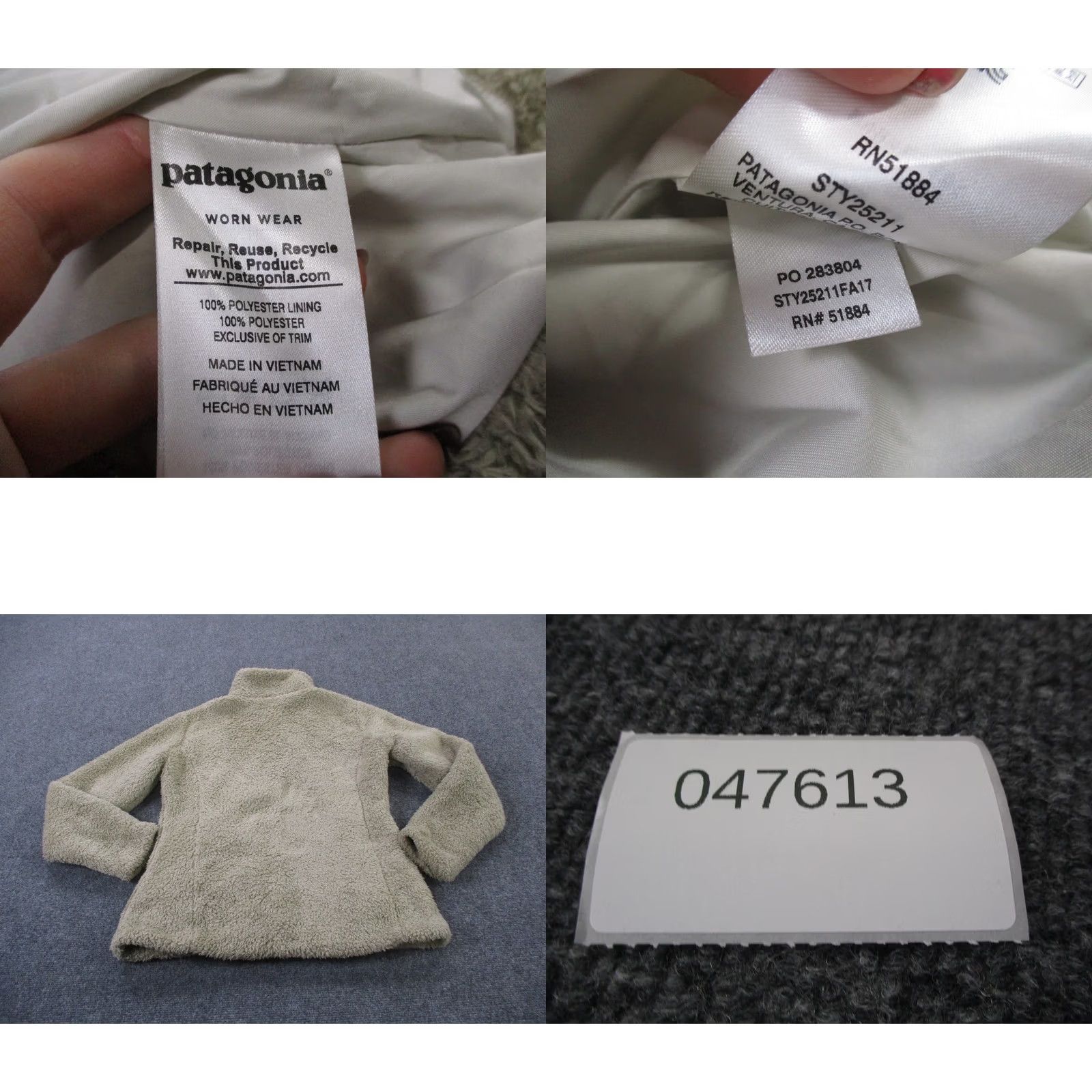 Patagonia Patagonia Jacket Women L Beige Fleece Windproof Pockets Full Zip Regular Size Size L / US 10 / IT 46 - 8 Thumbnail