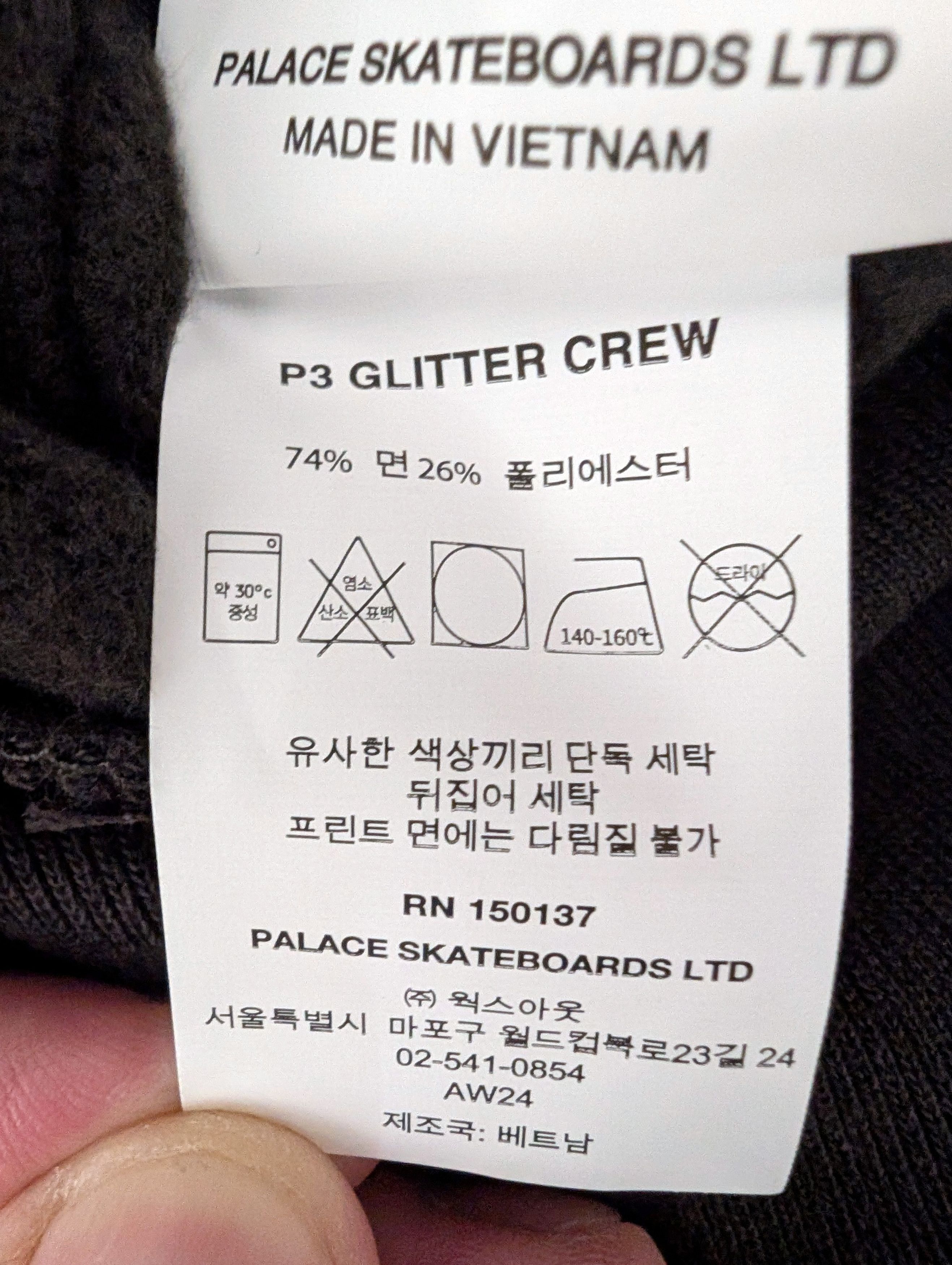 Palace Palace P3 Glitter Crew - Black/Pink Size US XXL / EU 58 / 5 - 8 Thumbnail