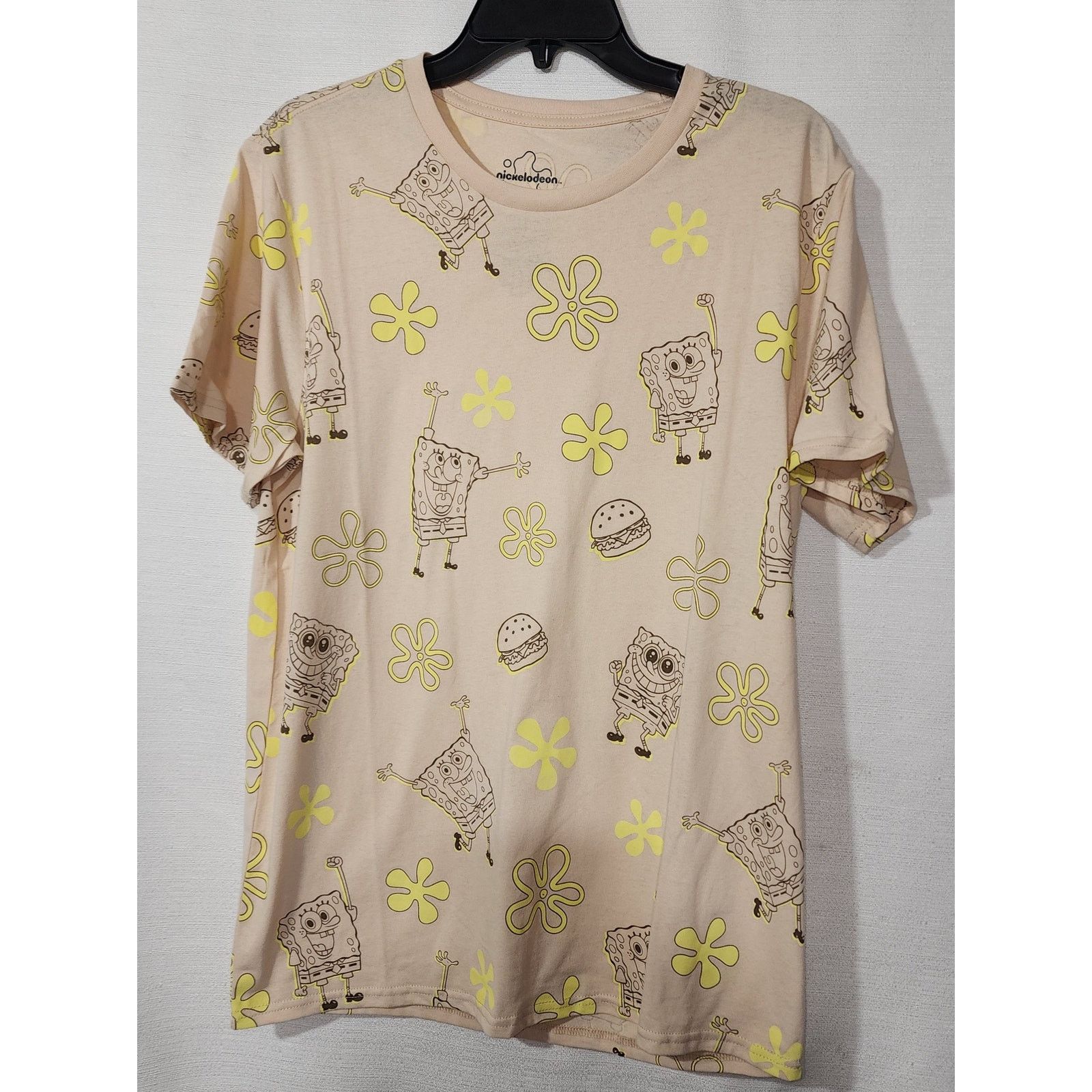 Peanuts SpongeBob and Krabby Patty men's medium short sleeve shirt Size US M / EU 48-50 / 2 - 4 Thumbnail