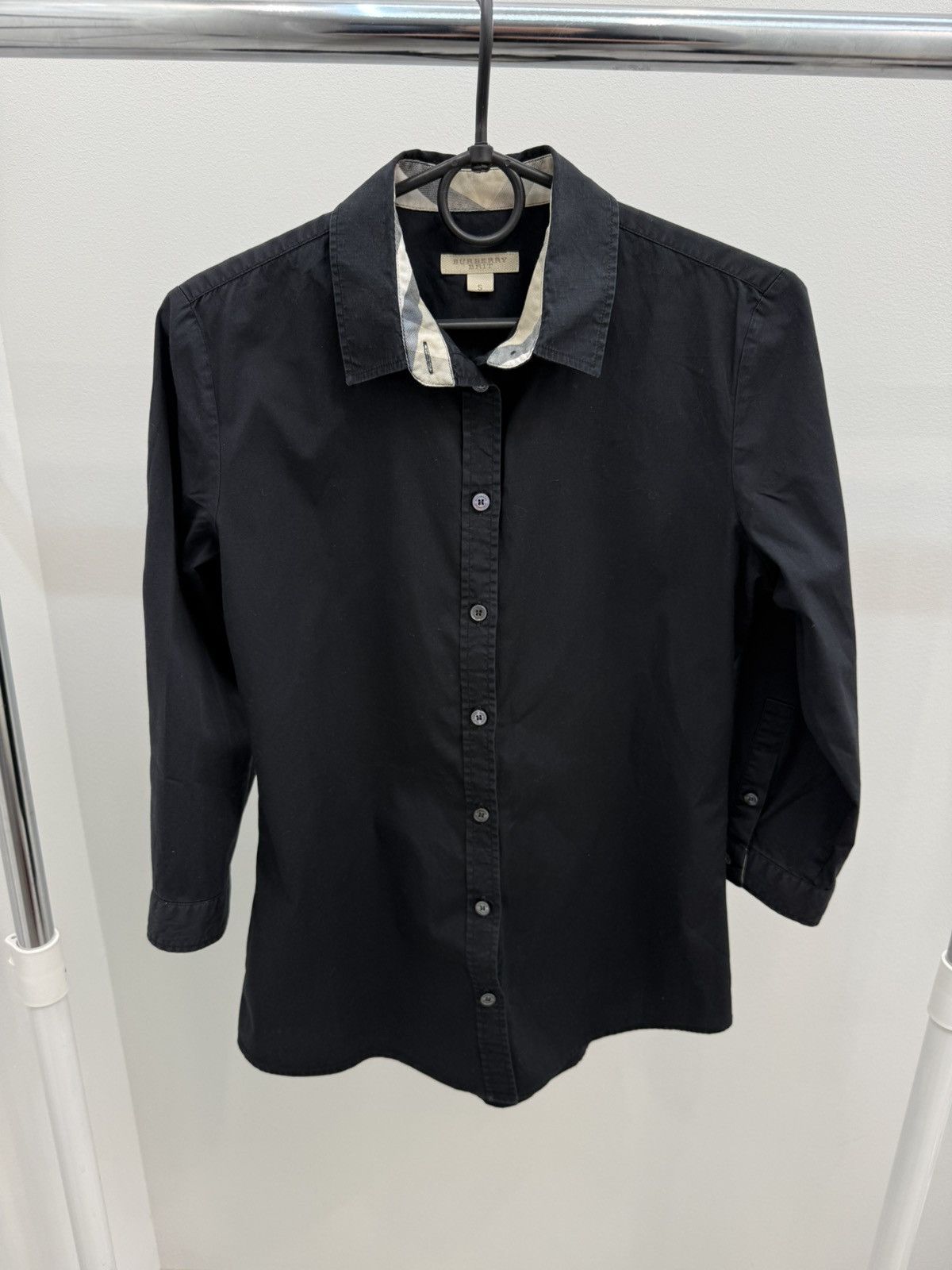 Burberry Burberry Brit Logo Embroidered 3/4 Sleeve Cotton Shirt Size S / US 4 / IT 40 - 1 Thumbnail