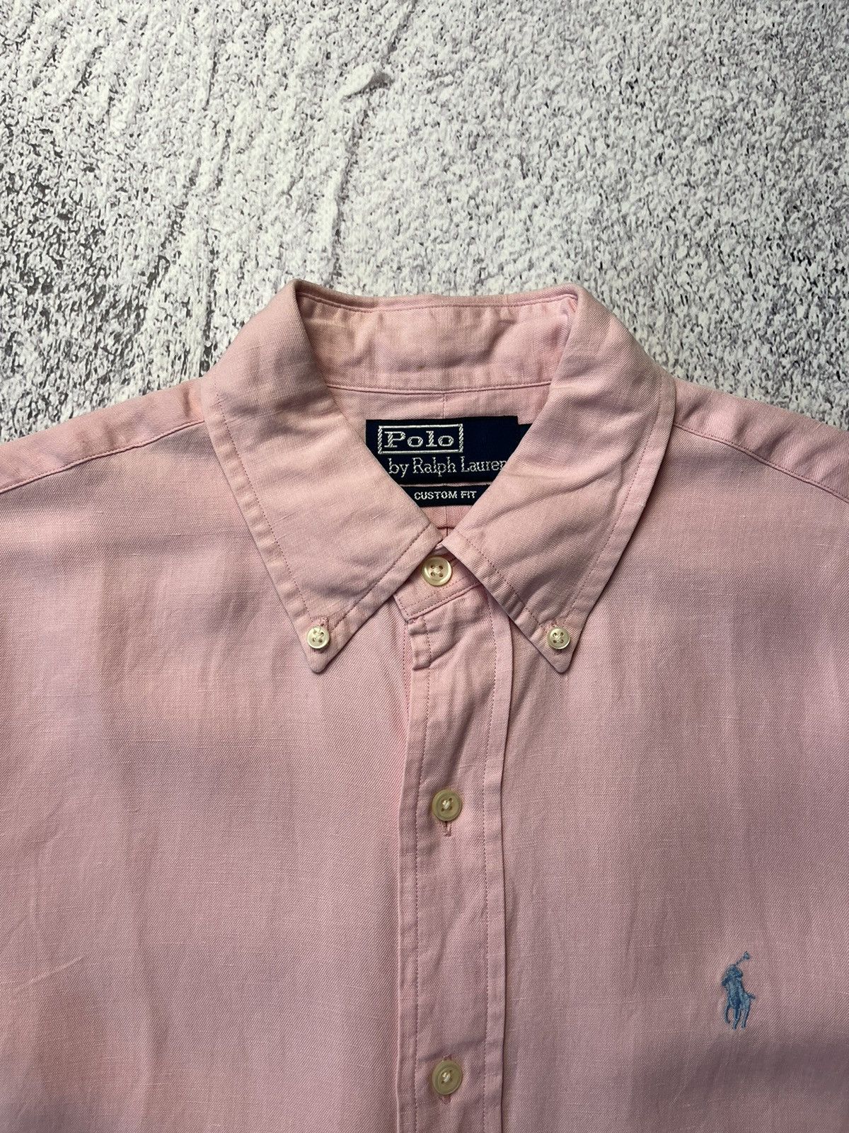 Polo Ralph Lauren Vintage RALPH LAUREN Linen Striped Short Sleeved Silk Shirt Size US S / EU 44-46 / 1 - 5 Thumbnail