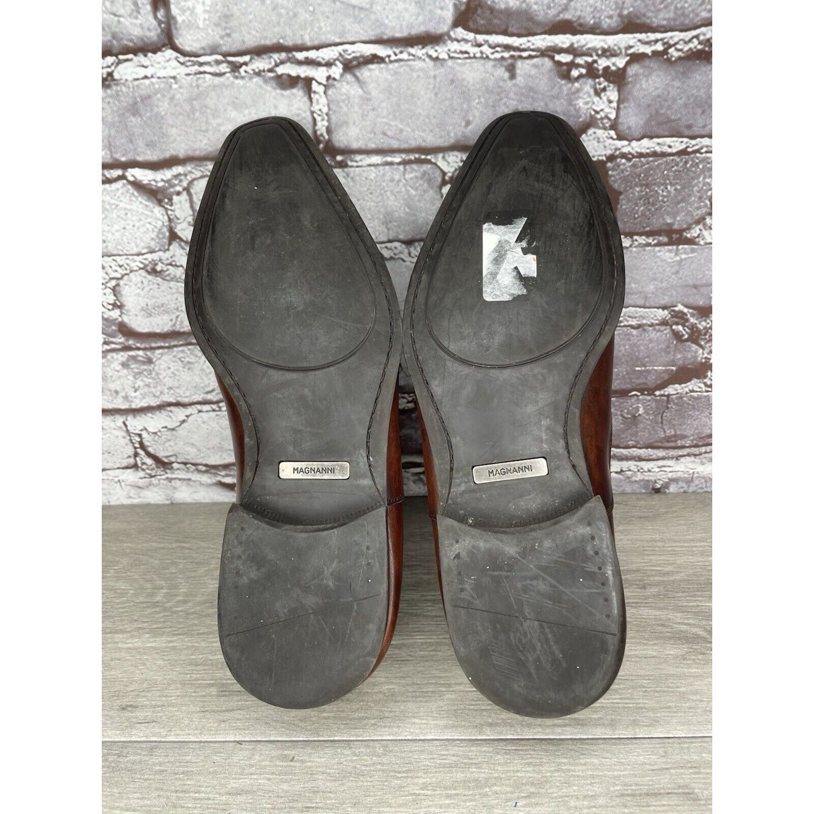 Magnanni Neiman Marcus Brown Leather Cap Toe Oxfords Shoes M