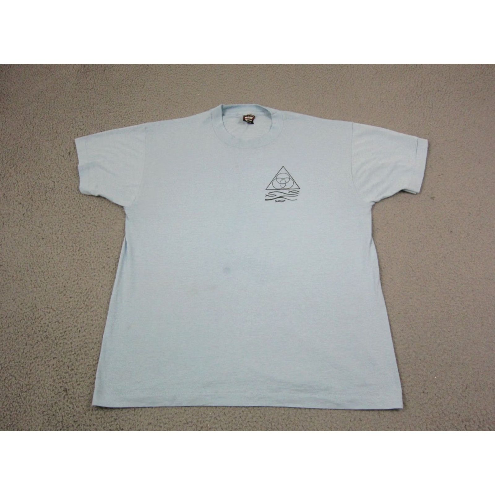 Fruit Of The Loom Vintage Fruit of the Loom Shirt XL Blue Logo Crew Neck Short Sleeve Mens US Made USA Size US XL / EU 56 / 4 - 2 Thumbnail