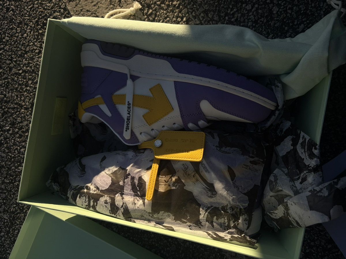 Off-White OUT OF OFFICE CALF LEATHER PURPLE YELLOW-OFF WHITE SHOES Size US 8 / IT 38 - 5 Thumbnail