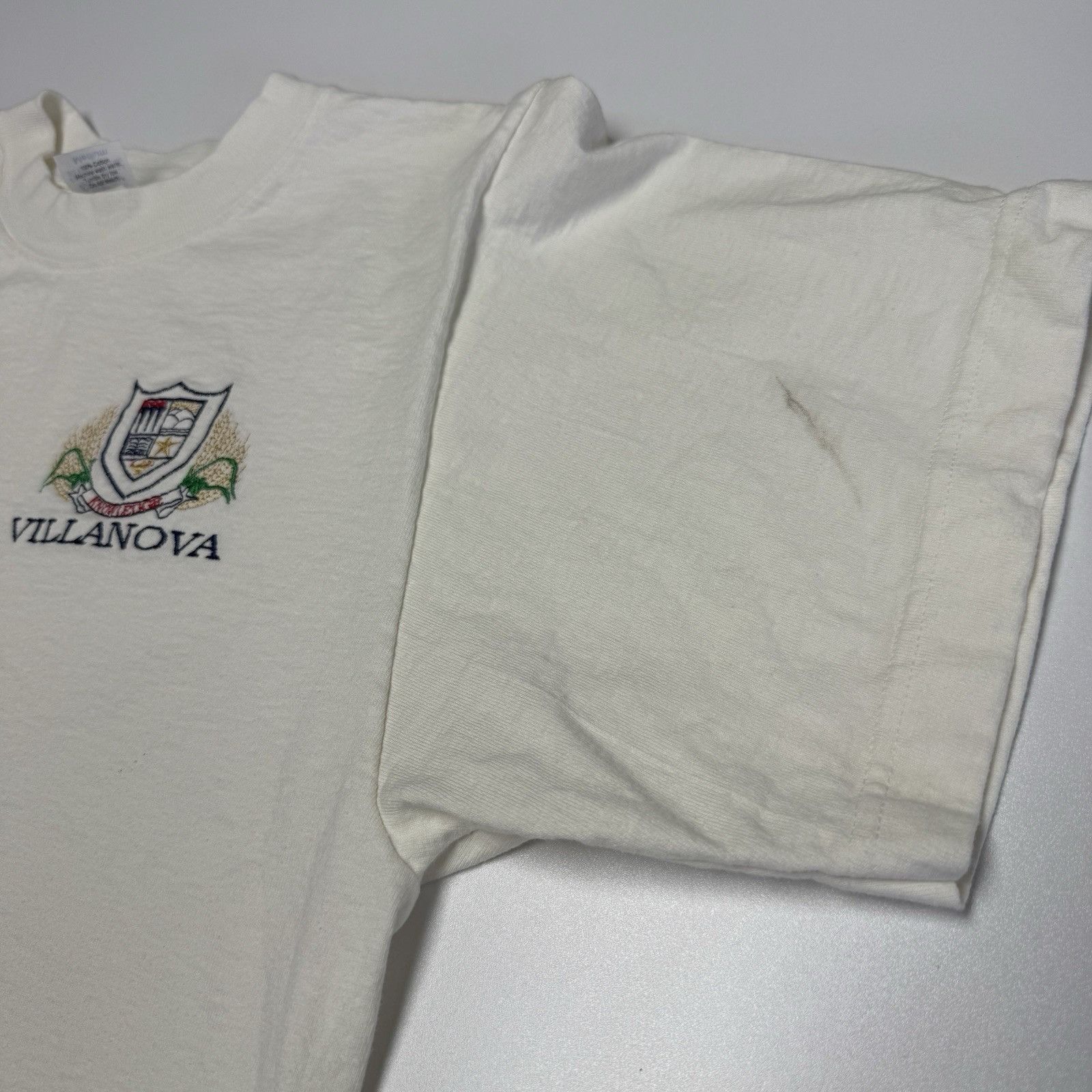 Vintage Vintage 90s Villanova T Shirt Mens Medium 19x25.5 White Embr Size US M / EU 48-50 / 2 - 5 Thumbnail