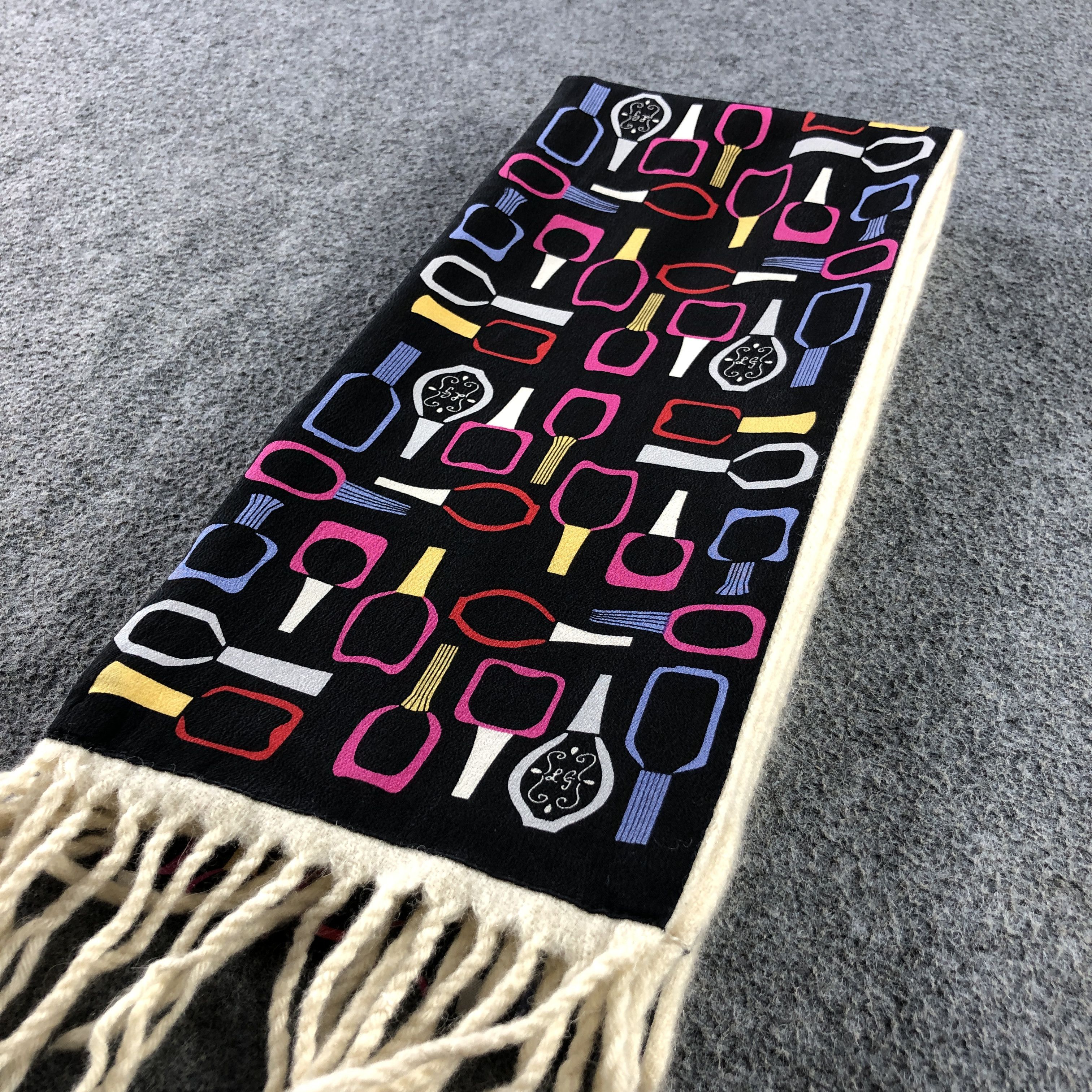 Japanese Brand Lulu Guinness Silk/Wool Scarf Muffler V2935 Size ONE SIZE - 3 Thumbnail