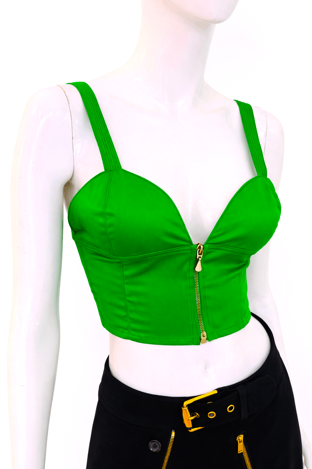 Versace Gianni Versace Poison Neon Bondage Crop Bustier Bra Tee Top Size S / US 4 / IT 40 - 1 Thumbnail