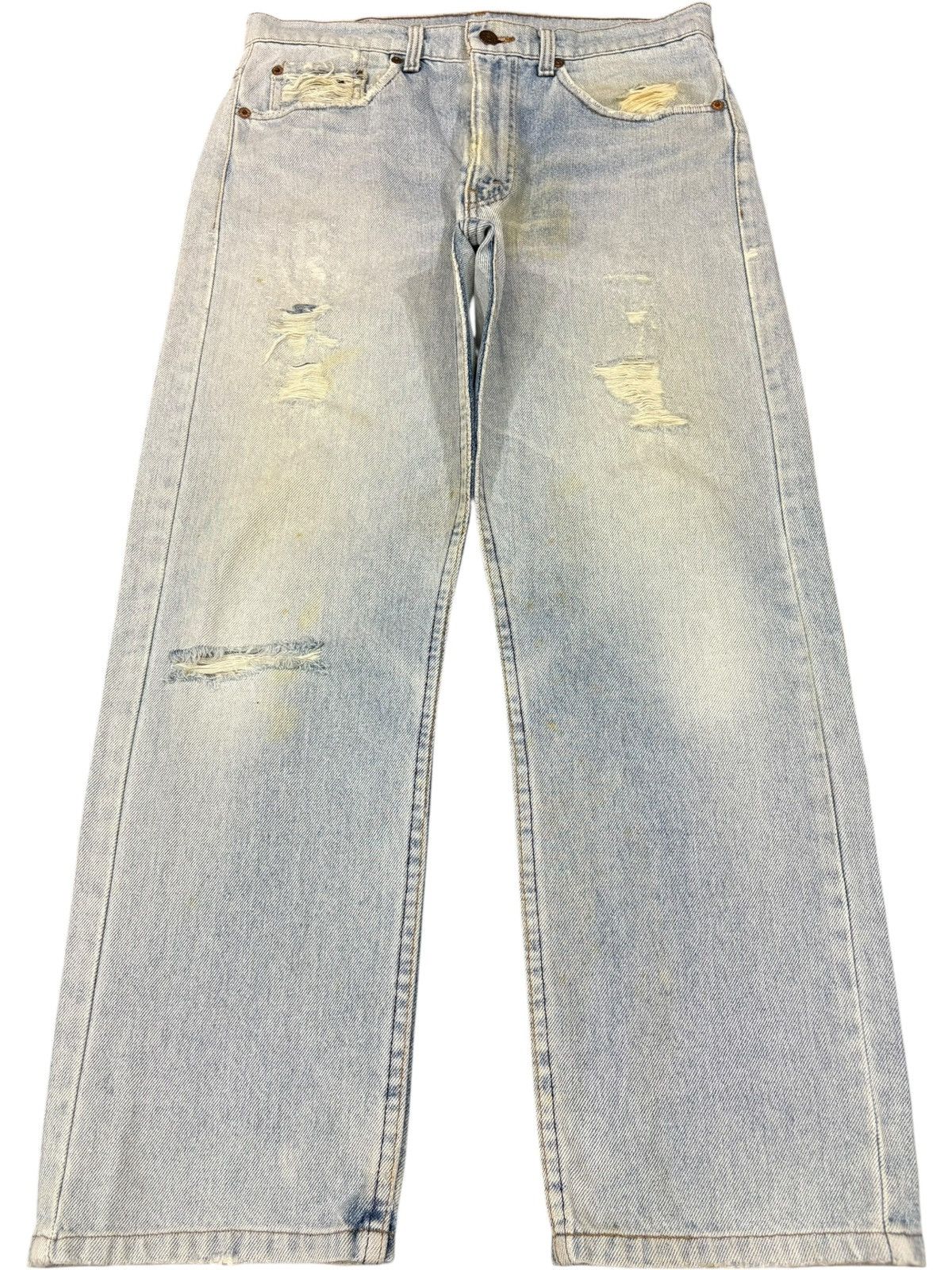 Levi's Vintage 90s Levis 505 Light Wash Distressed Jeans Size US 32 / EU 48 - 1 Thumbnail