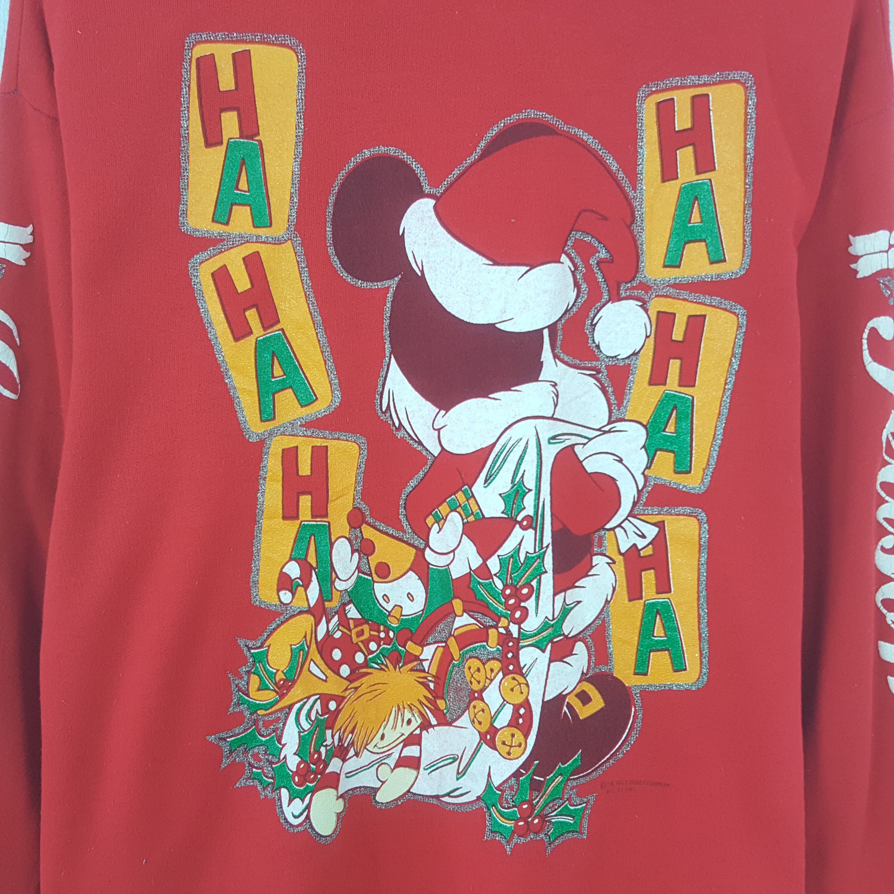 Disney 90’s Mickey Mouse Disney by Allison MFG Christmas Sweatshirt Size US M / EU 48-50 / 2 - 4 Thumbnail