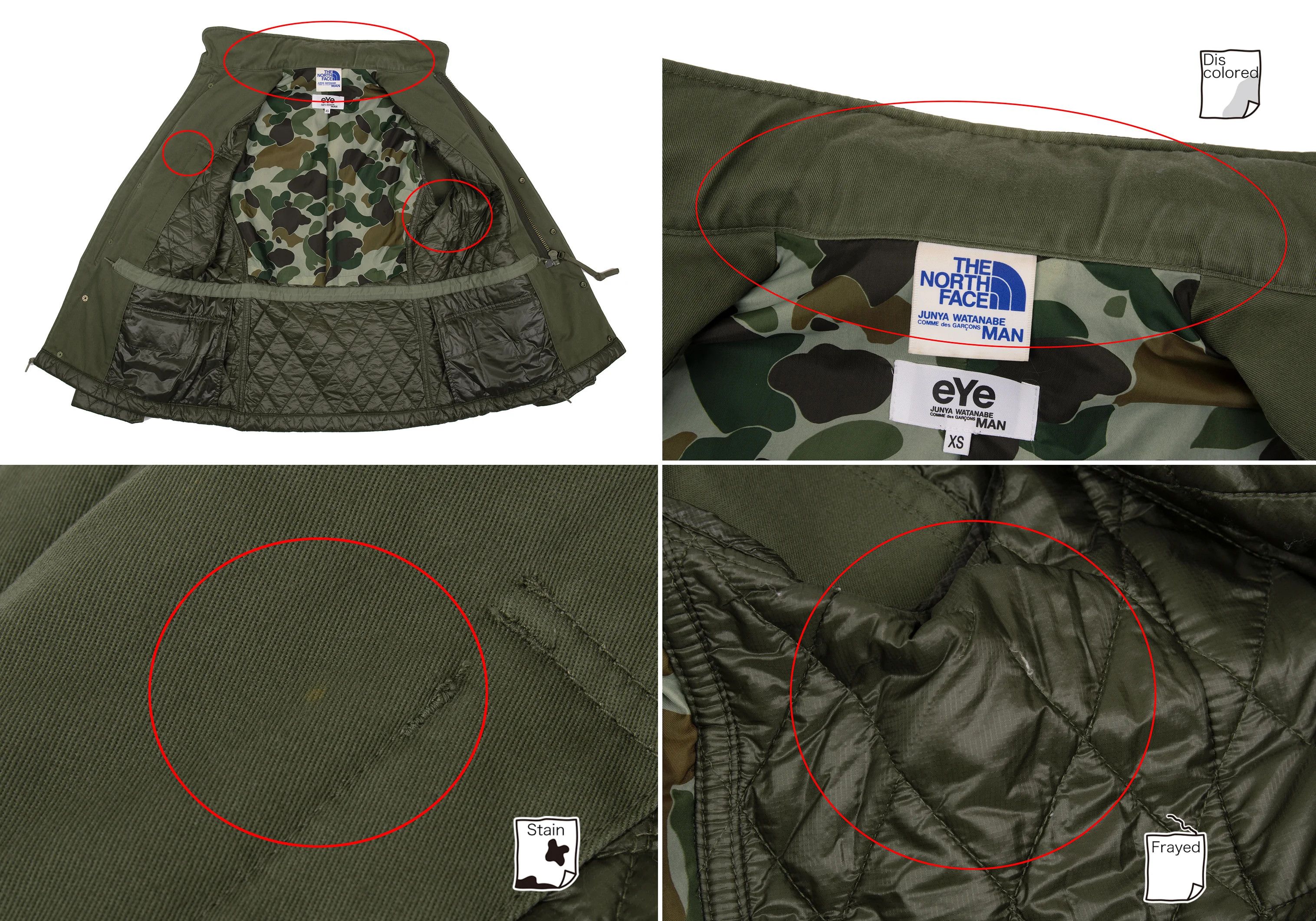 Junya Watanabe × The North Face Quilted Jacket in Khaki, Size XS Size US XS / EU 42 / 0 - 14 Thumbnail