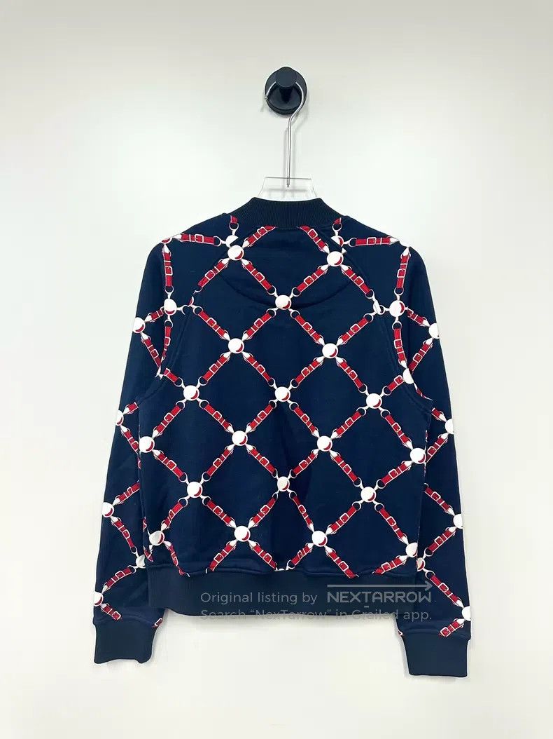 Hermes Hermes Dark Blue Chain Print Logo Jacket Size XXS / US 00 / IT 34 - 2 Thumbnail