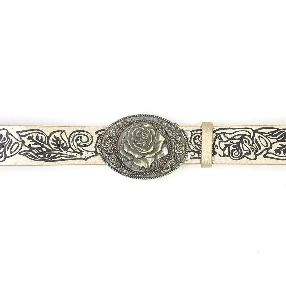 Japanese Brand × Vintage Rose Flowers Buckle Belt Size ONE SIZE - 2 Thumbnail