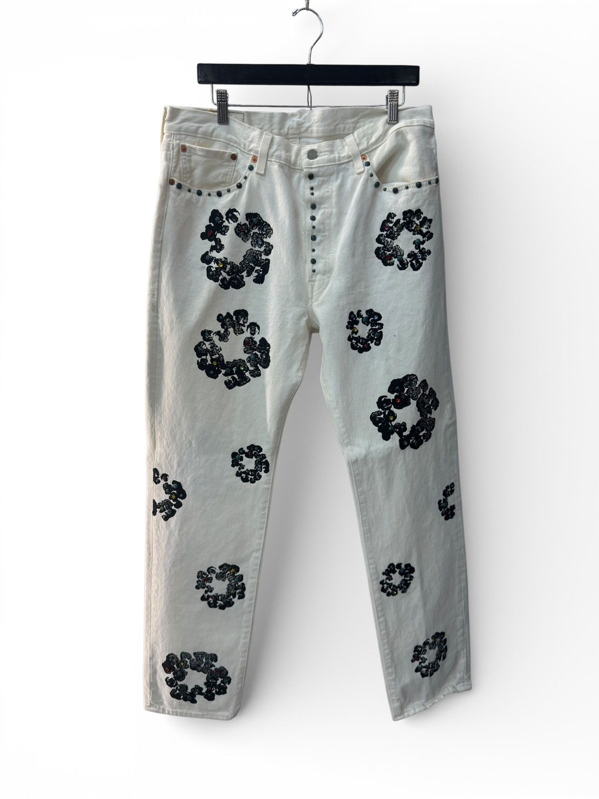 DENIM TEARS Denim Tears Studded Floral Jeans Size US 36 / EU 52 - 1 Thumbnail