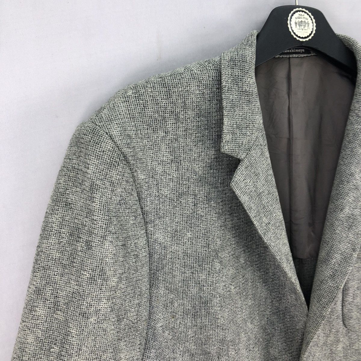Japanese Brand Vintage 80's Takashimaya Blazer Burlap Fabric Size US M / EU 48-50 / 2 - 2 Thumbnail