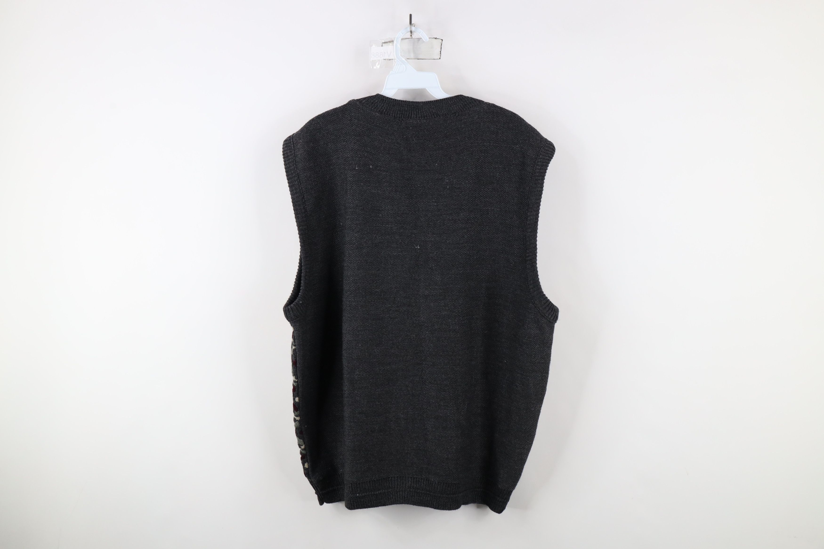 Vintage Vintage 90s Streetwear Knit Cardigan Sweater Vest Acrylic Size US XL / EU 56 / 4 - 7 Thumbnail