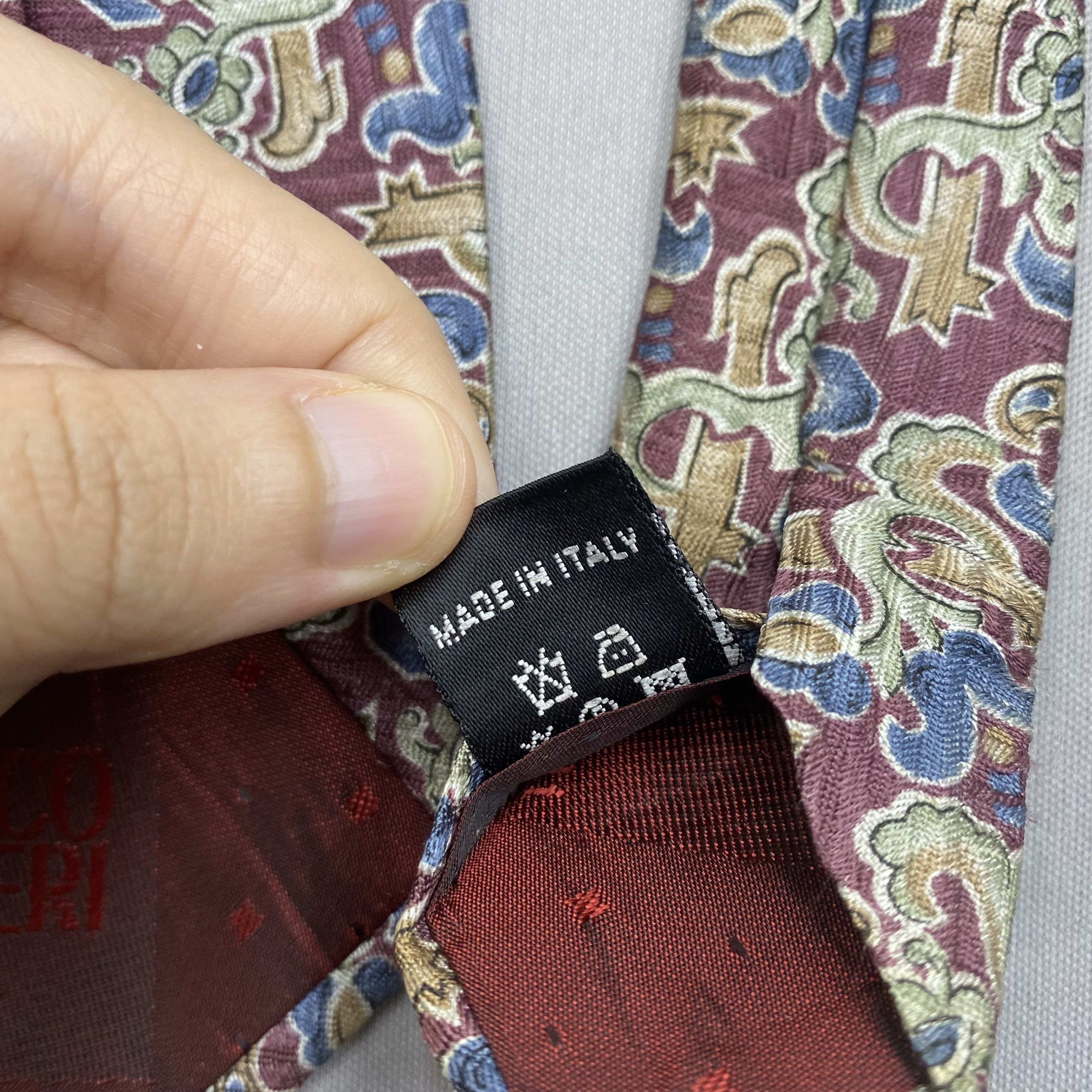 Enrico Coveri Vintage Enrico Coveri SILK Necktie Cravate Pure Silk Size ONE SIZE - 7 Thumbnail