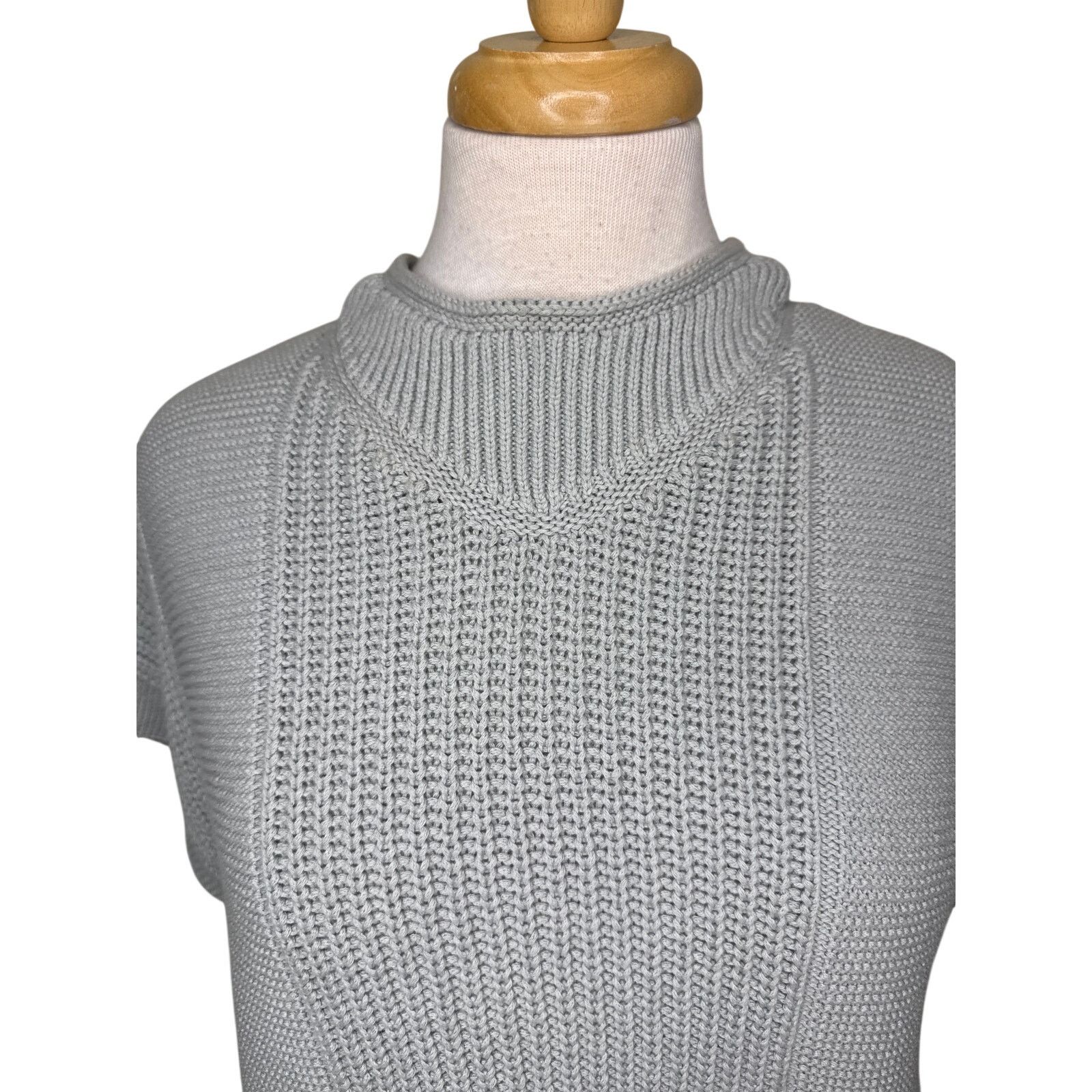Other WRAP LONDON Short Sleeve Mock Neck Cotton Knit Sweater Size M / US 6-8 / IT 42-44 - 2 Thumbnail