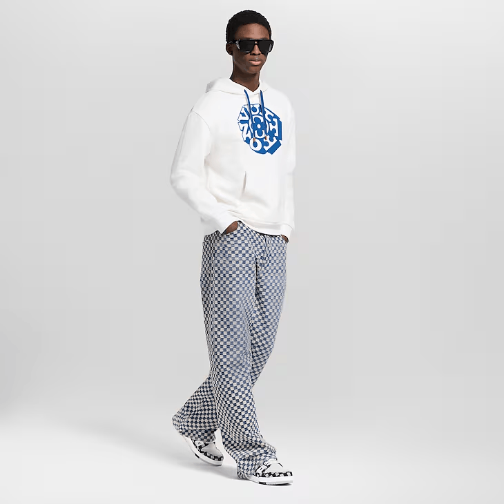 Louis Vuitton Damier Wide Leg Jeans Size US 30 / EU 46 - 4 Thumbnail