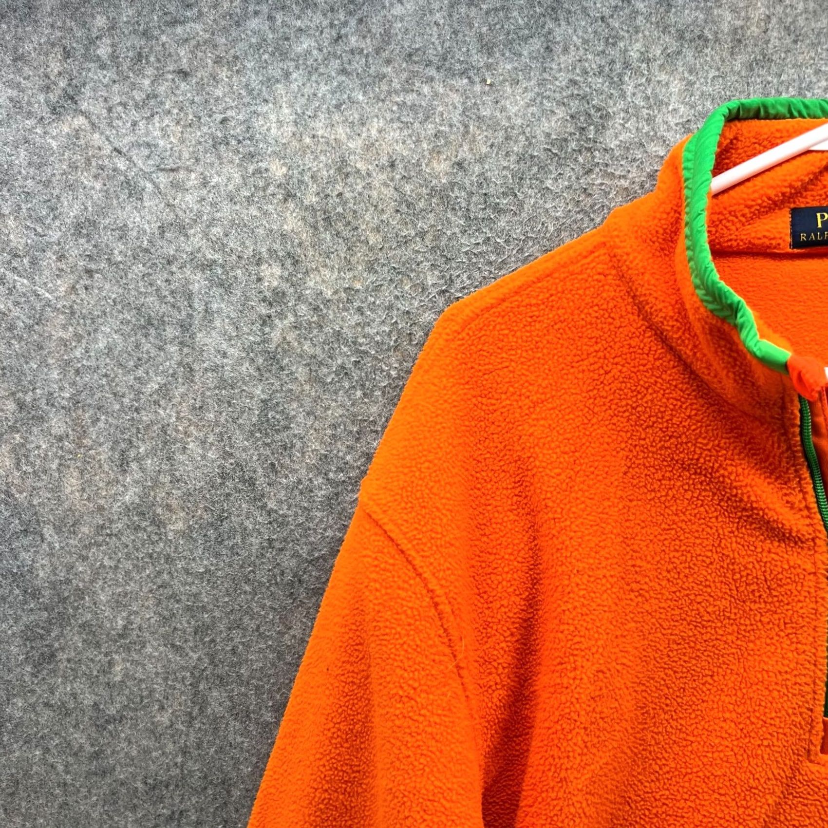 Polo Ralph Lauren VINTAGE Polo Ralph Lauren Hoodie/Fleece Pullover Sweatshirt Jacket 1/2 Zip Orange Men Large MENS Regular/Adult Large Size US L / EU 52-54 / 3 - 5 Thumbnail
