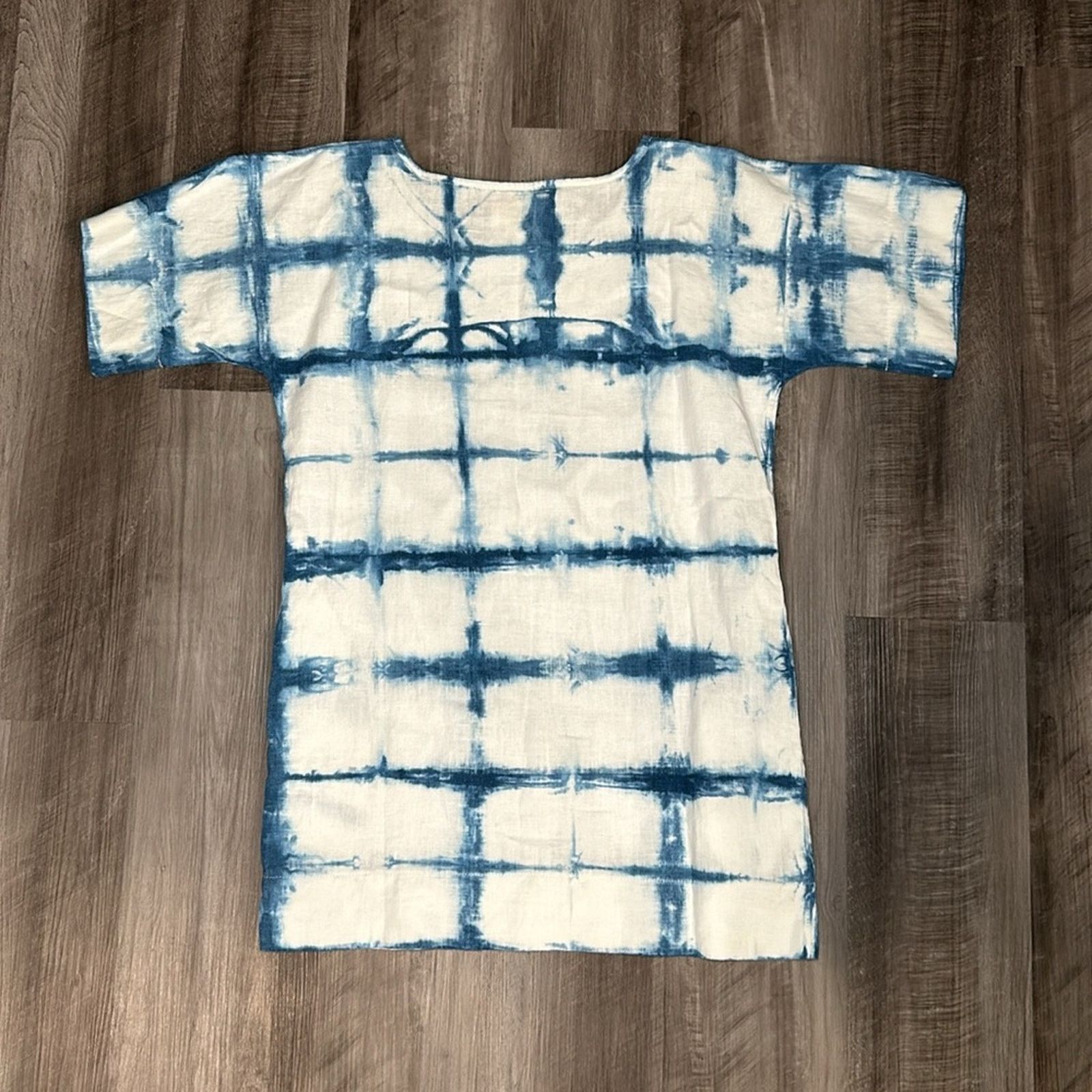 Other Aurum Indigo Tie-Dye Linen Wool Mini Dress - Small Size S / US 4 / IT 40 - 2 Thumbnail