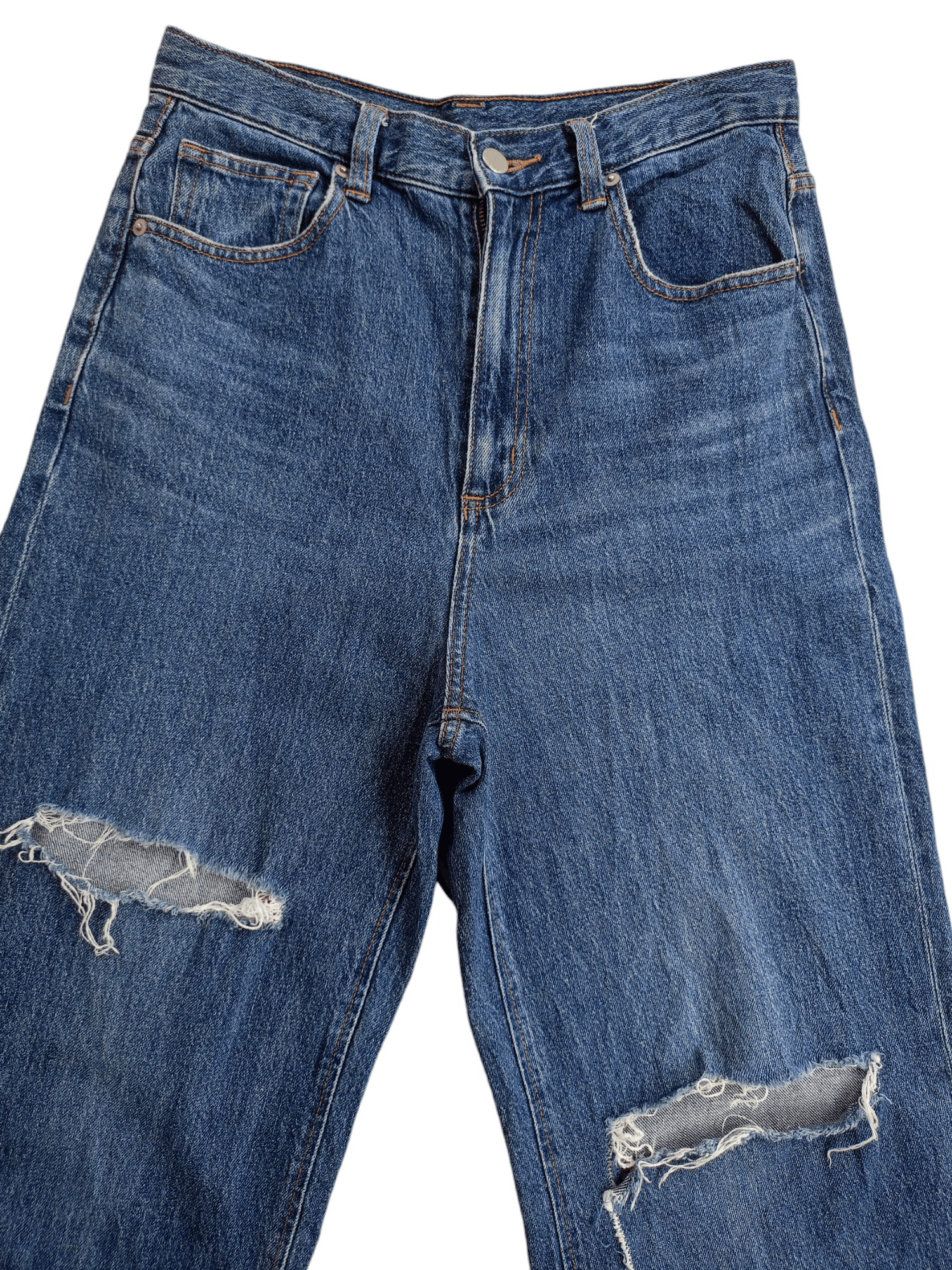 GU × Vintage GU Distressed Vintage Streetwear Denim Size US 27 - 2 Thumbnail