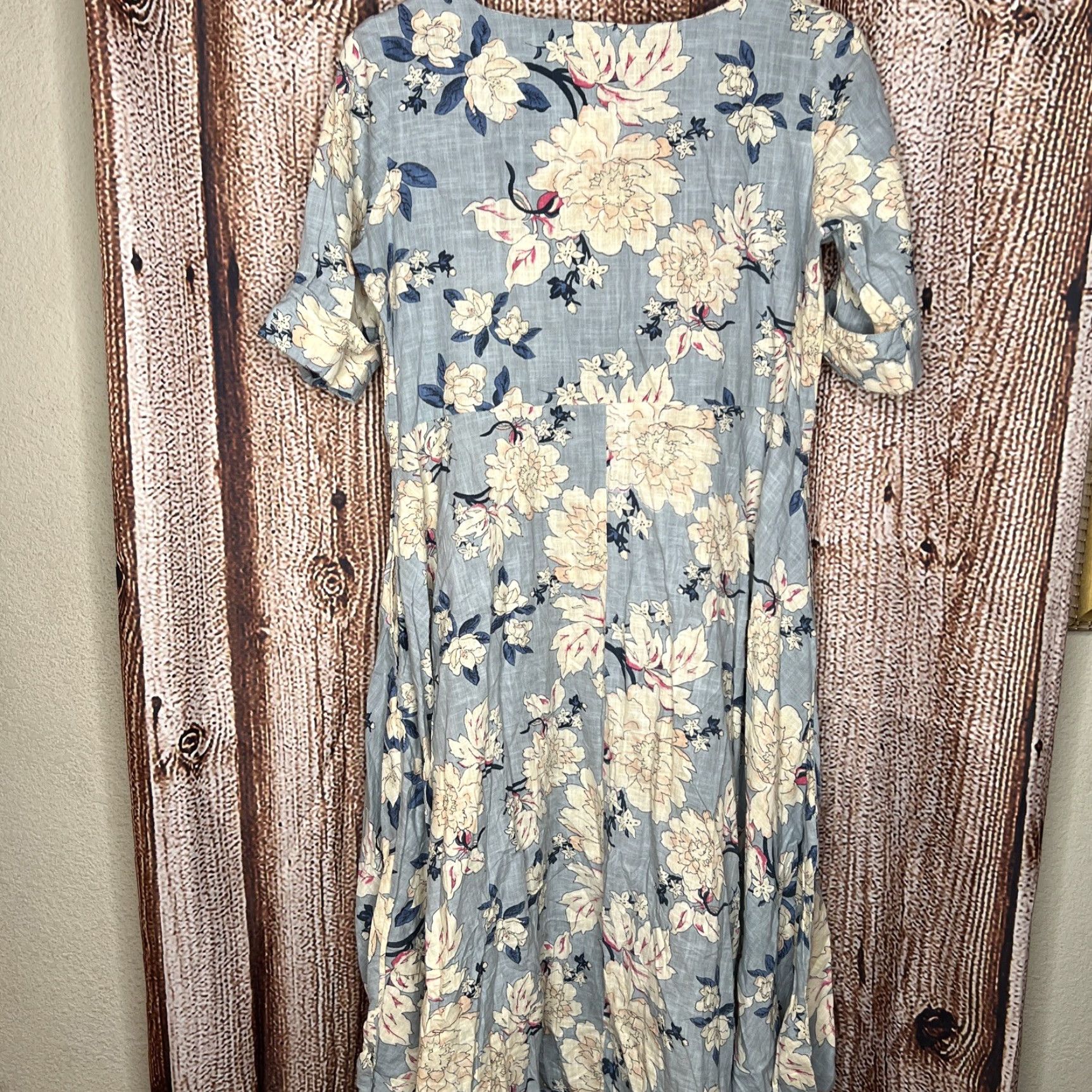 Vintage VINTAGE Bombay Paisley Button Front Dress Womens Midi Floral Knit Viscose Short Sleeve V-Neck Midi Casual Regular M Size M / US 6-8 / IT 42-44 - 3 Thumbnail