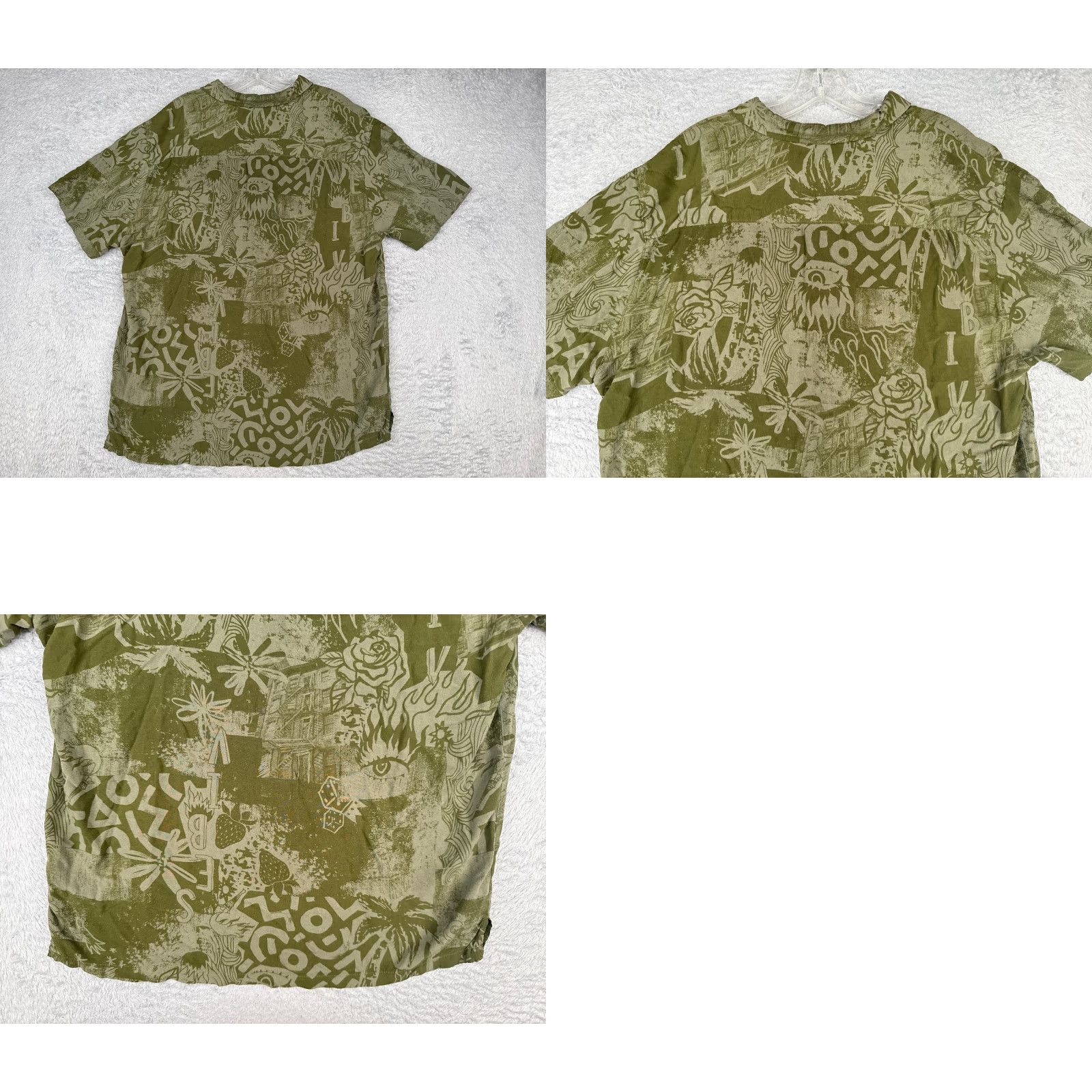 Vintage No Boundaries Men Shirt XL Green Floral Palm Vibes 100% Rayon Hawaiian Size US XL / EU 56 / 4 - 9 Thumbnail