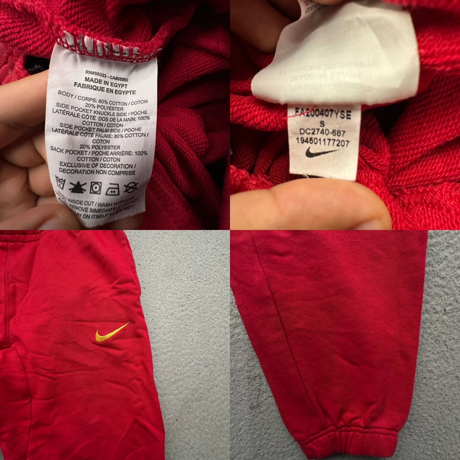 Nike Nike Sweatpants Jogger Club Fleece Red Mens Small DC2740-687 Size US 30 / EU 46 - 9 Thumbnail