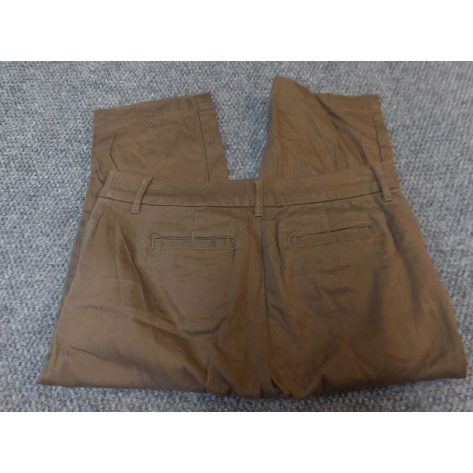 Vintage St. John's Bay Womens Pants Cropped 6 Straight Brown Cotton Lyocell Zip Regular Inseam 18 in Knit Stretch Zipper Size 28" / US 6 / IT 42 - 5 Thumbnail