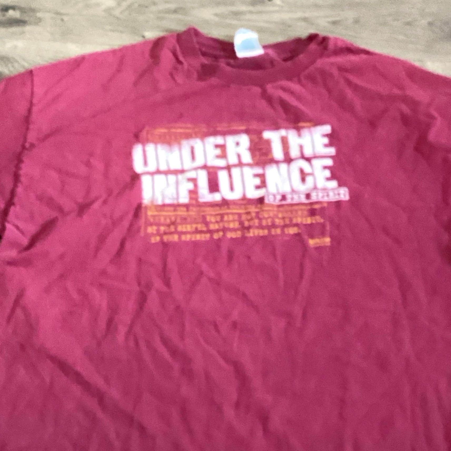 Vintage VINTAGE Alstyle T-Shirt Red Short Sleeve Crew Neck XL Jesus Comedy Drug Under The Influence Of The Spirit 2000s Mens Size US XL / EU 56 / 4 - 2 Thumbnail