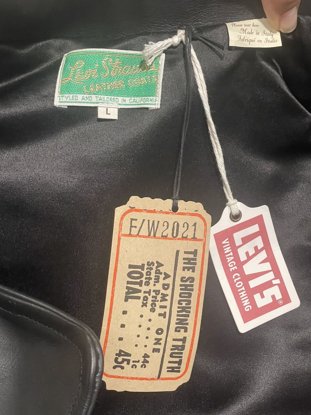 Levi's Vintage Clothing Mens Levis Biker Jacket Size US L / EU 52-54 / 3 - 4 Thumbnail