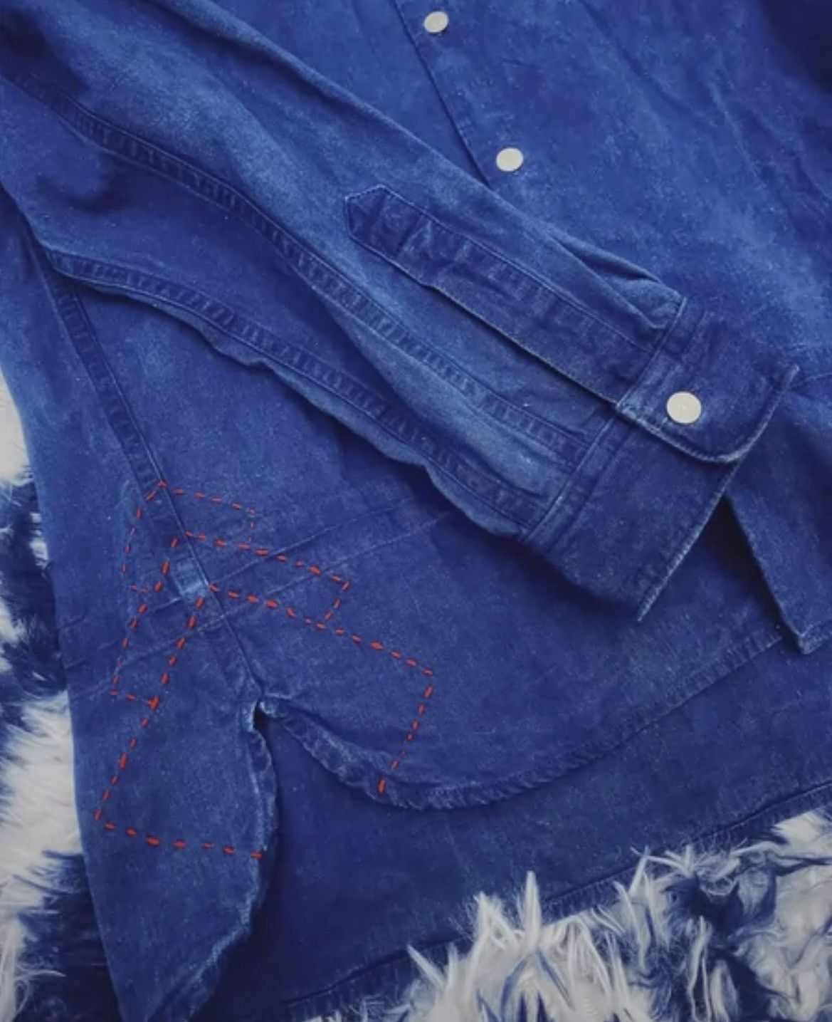 Visvim VisVim blue dye spiky shirt Size US M / EU 48-50 / 2 - 3 Thumbnail