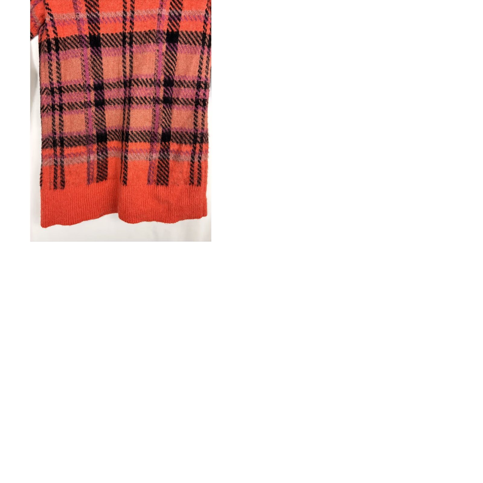 Lucky Brand Lucky Brand Sweater Cardigan Womens Small Red Plaid Long Sleeve Acrylic Wool Pockets Size S / US 4 / IT 40 - 10 Thumbnail