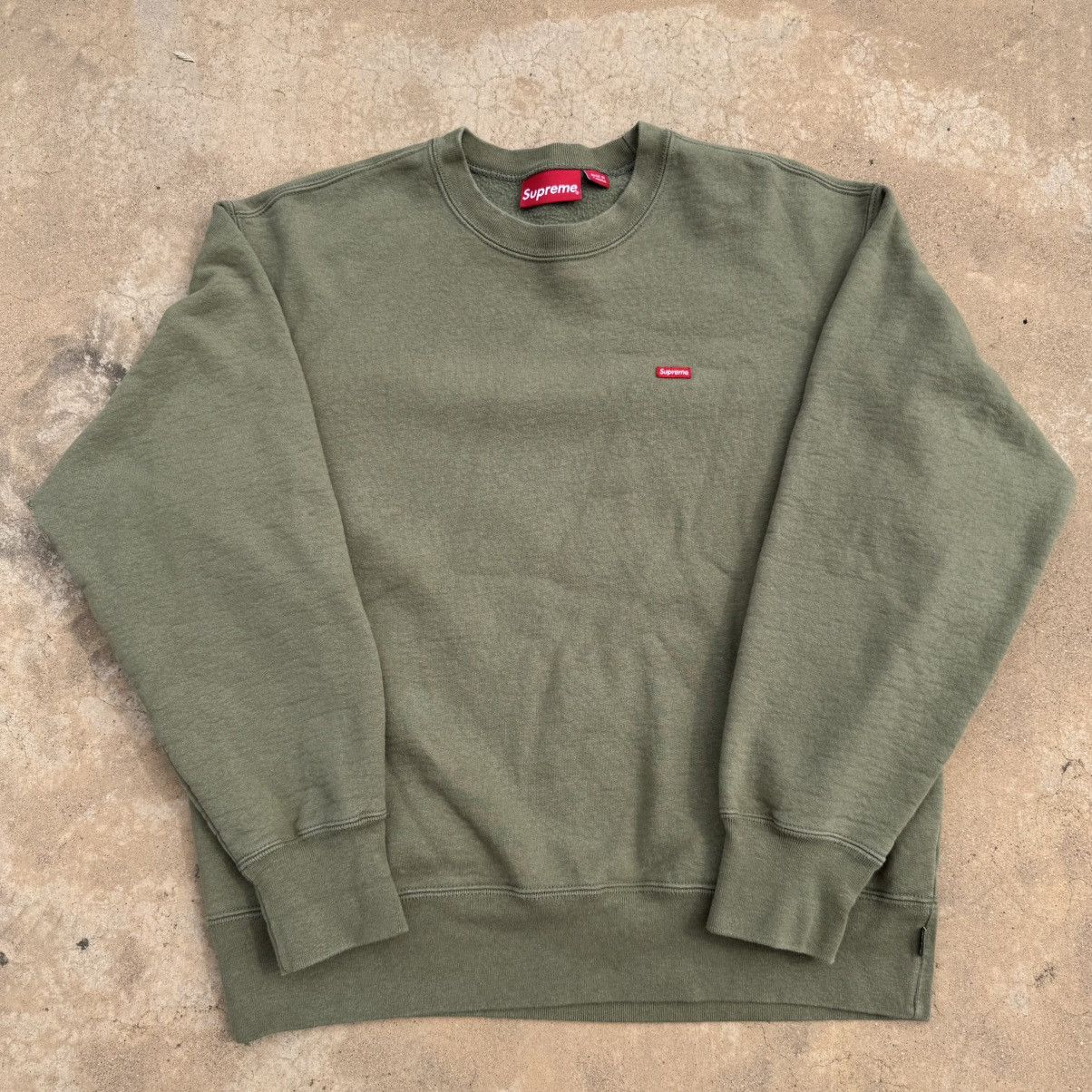 Supreme Olive Box Logo Hoodie | Grailed