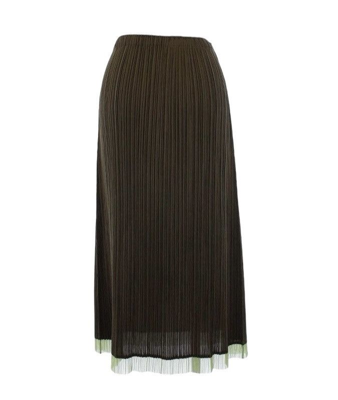 Issey Miyake Pleats Please Issey Miyake Pleated Leaves Motif Long Skirt Size 28" / US 6 / IT 42 - 3 Thumbnail