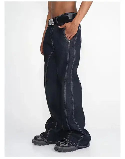 Designer × Japanese Brand × Vintage y2k hiphop baggy flared pants Size US 32 / EU 48 - 4 Thumbnail