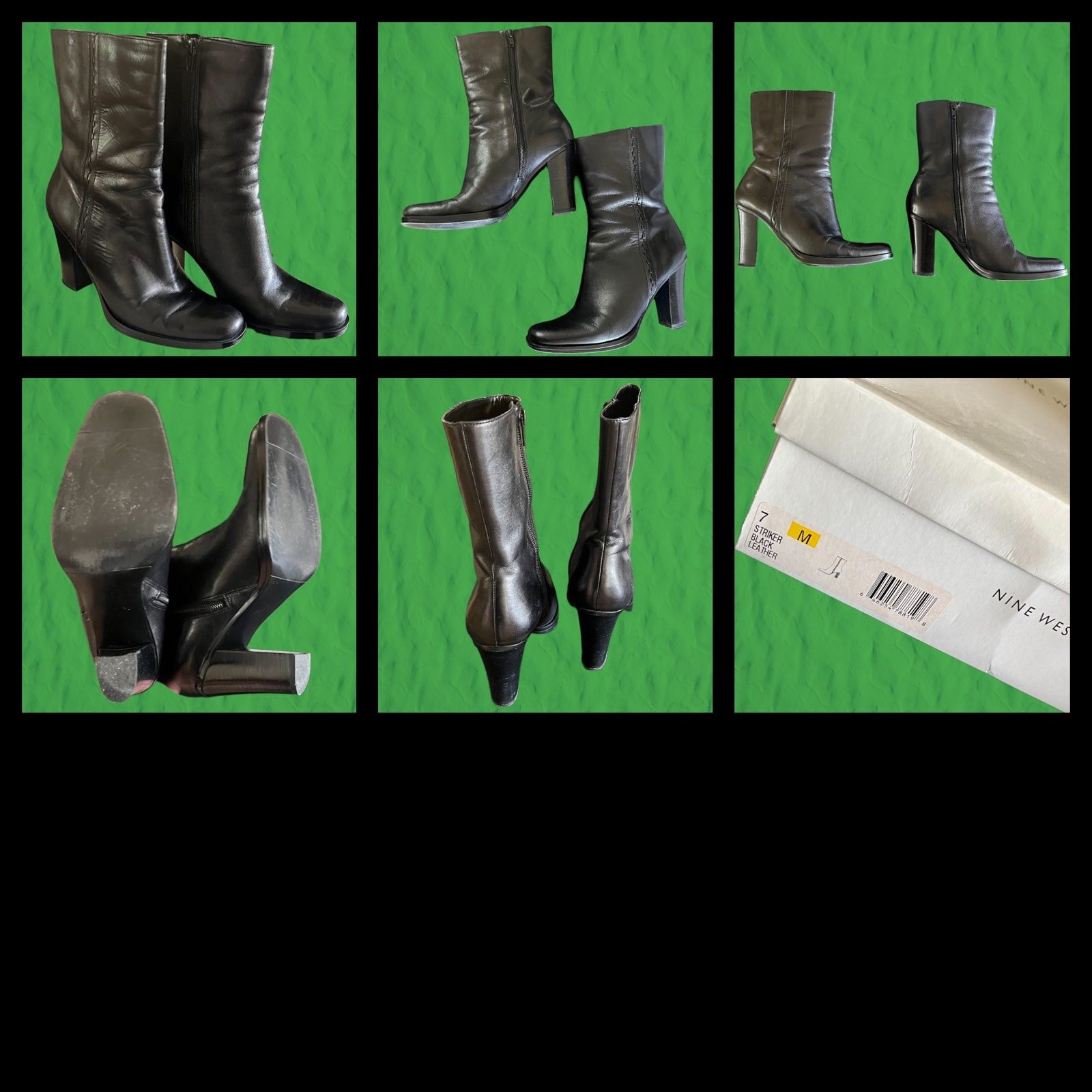 Nine West Leather Mini Heel Boots 4 Pairs Nine West Leather Heeled Size US 7 / IT 37 - 3 Thumbnail