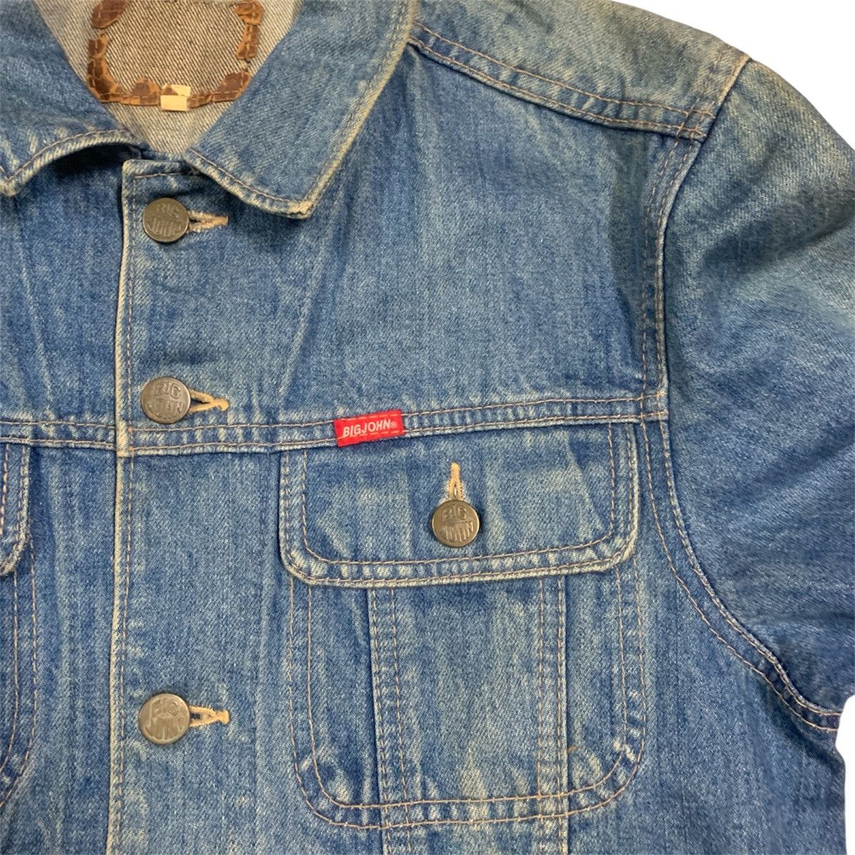 Big John Vintage Big John Sun Faded Trucker Denim Jacket Size US S / EU 44-46 / 1 - 5 Thumbnail